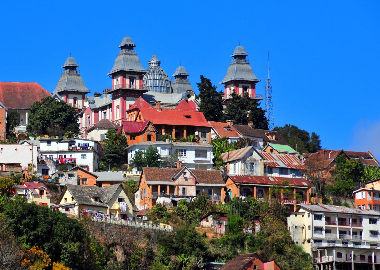 Blick auf Antananarivo auf Madagaskar.