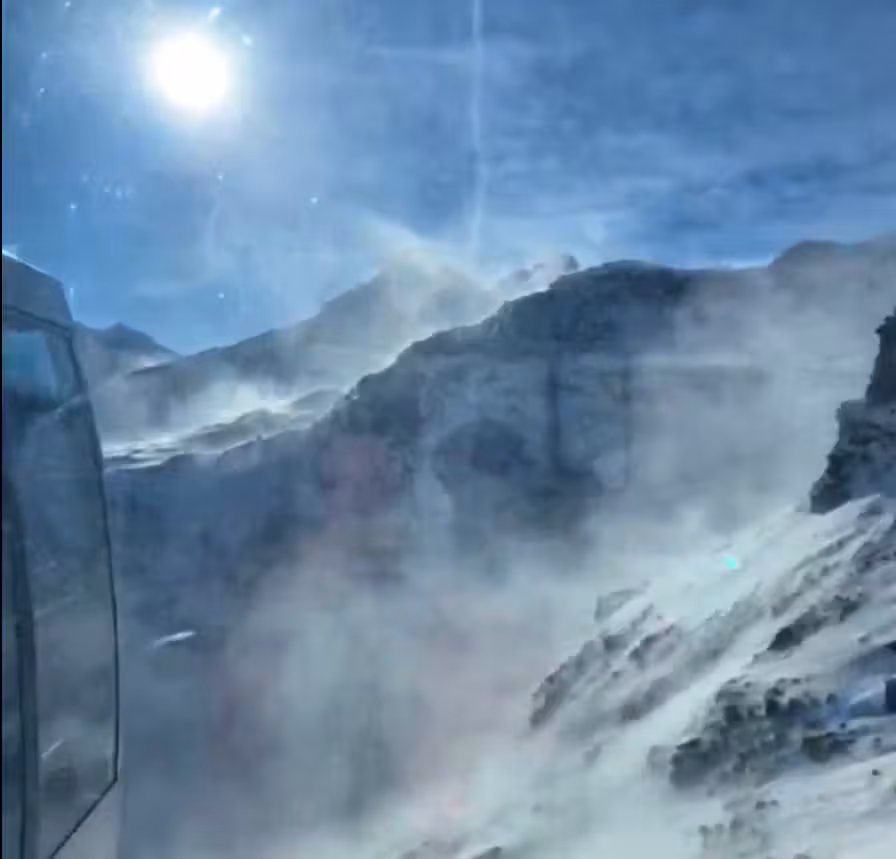 Einige der Gestrandeten sind bereits mit den Rettungskräften auf dem Weg zu nahe gelegenen Talstationen.