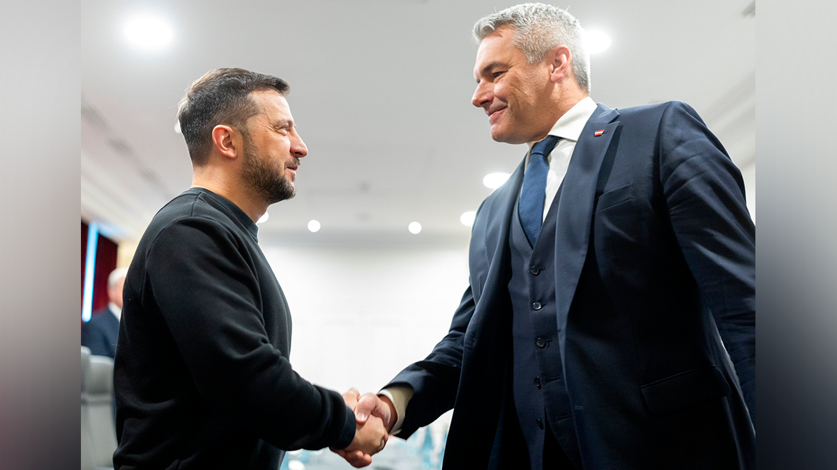 Karl Nehammer traf Wolodimir Selenski in Paris, 7. Dezember 2024.