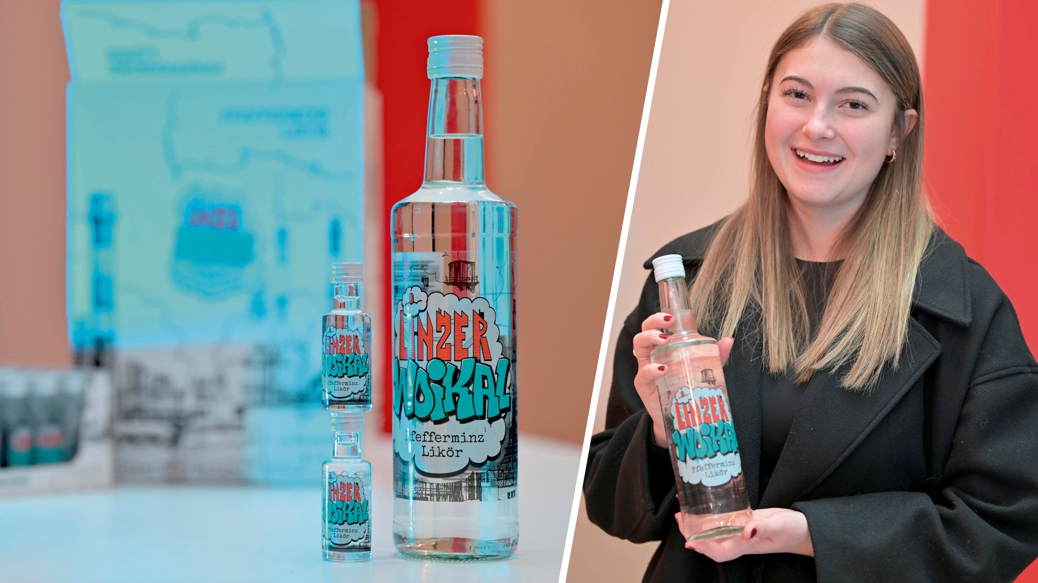 Die Mühlviertlerin Theresa Mairinger präsentiert ihr neues Getränk 
