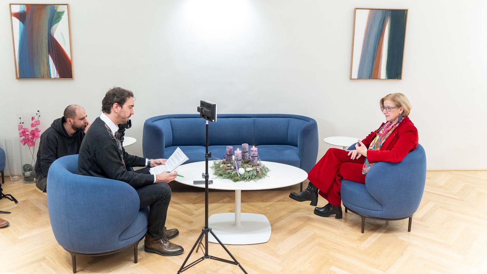 "Heute"-Interview mit Landeshauptfrau Johanna Mikl-Leitner am Montag, 9. Dezember, im Palais NÖ in der Herrengasse in Wien.