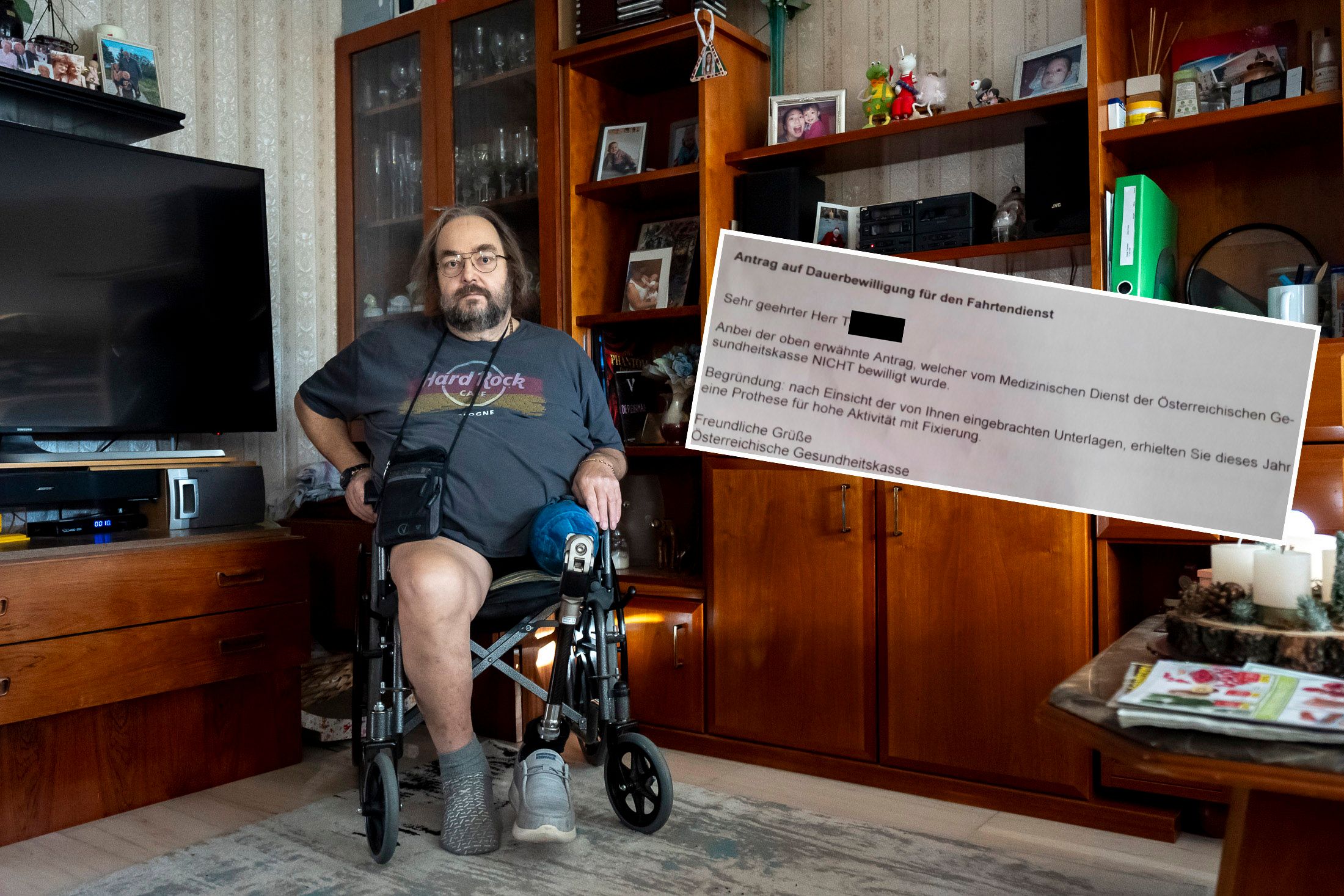 Rainer T. (66) hat eine Beinprothese, muss aber alle drei bis vier Wochen ins Spital zur Behandlung.