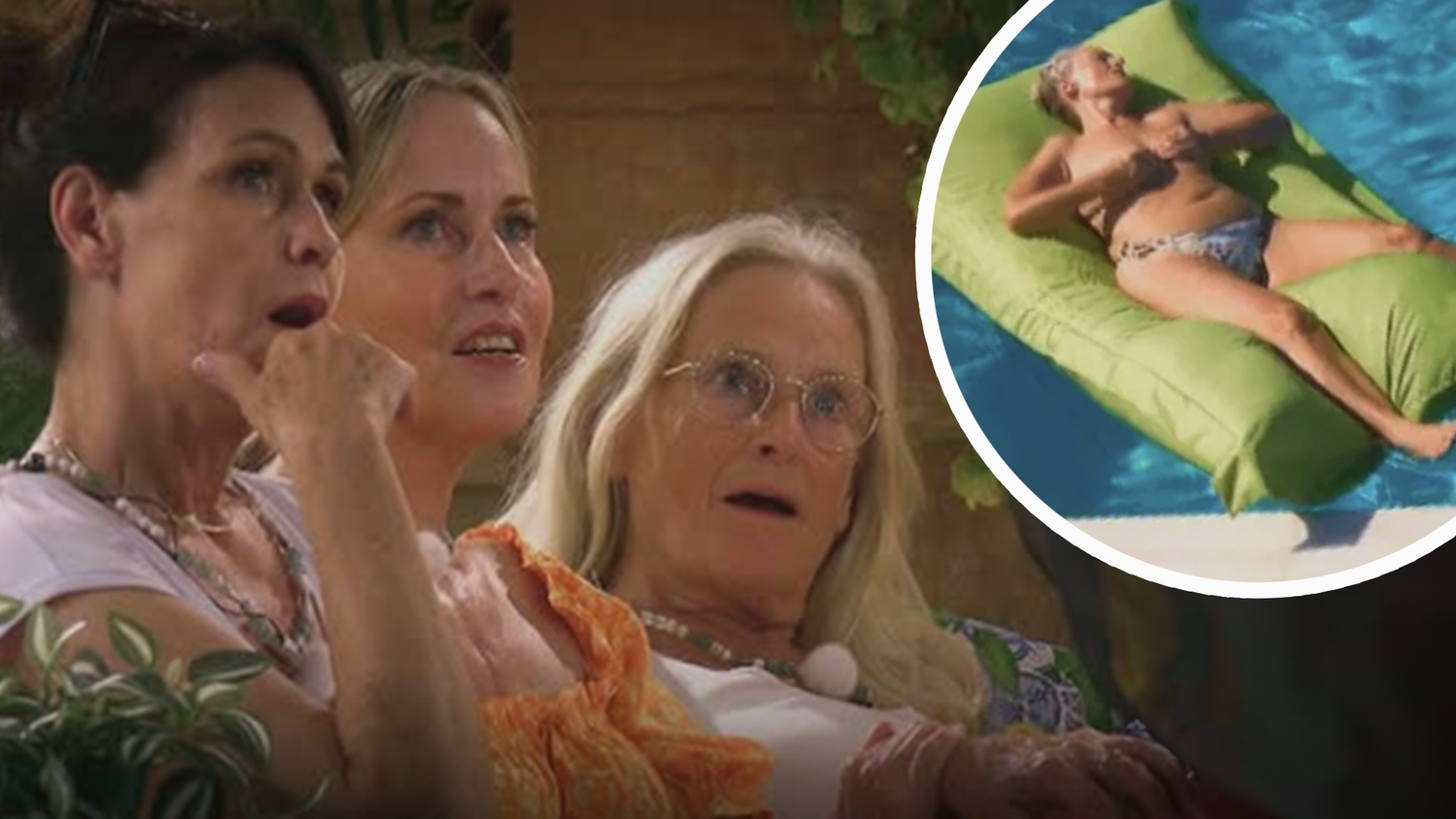 Die staunten die anderen Kandidatinnen nicht schlecht, als sich Bärbel (73) oben ohne sonnte.