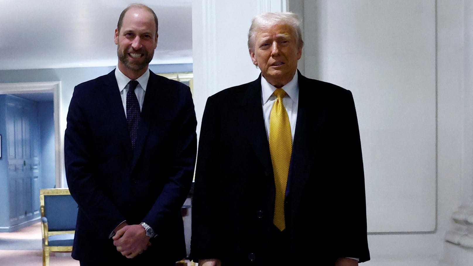 Vor Ort posierten Prinz William und Donald Trump für etliche Fotos und verstanden sich dabei auffallend gut.