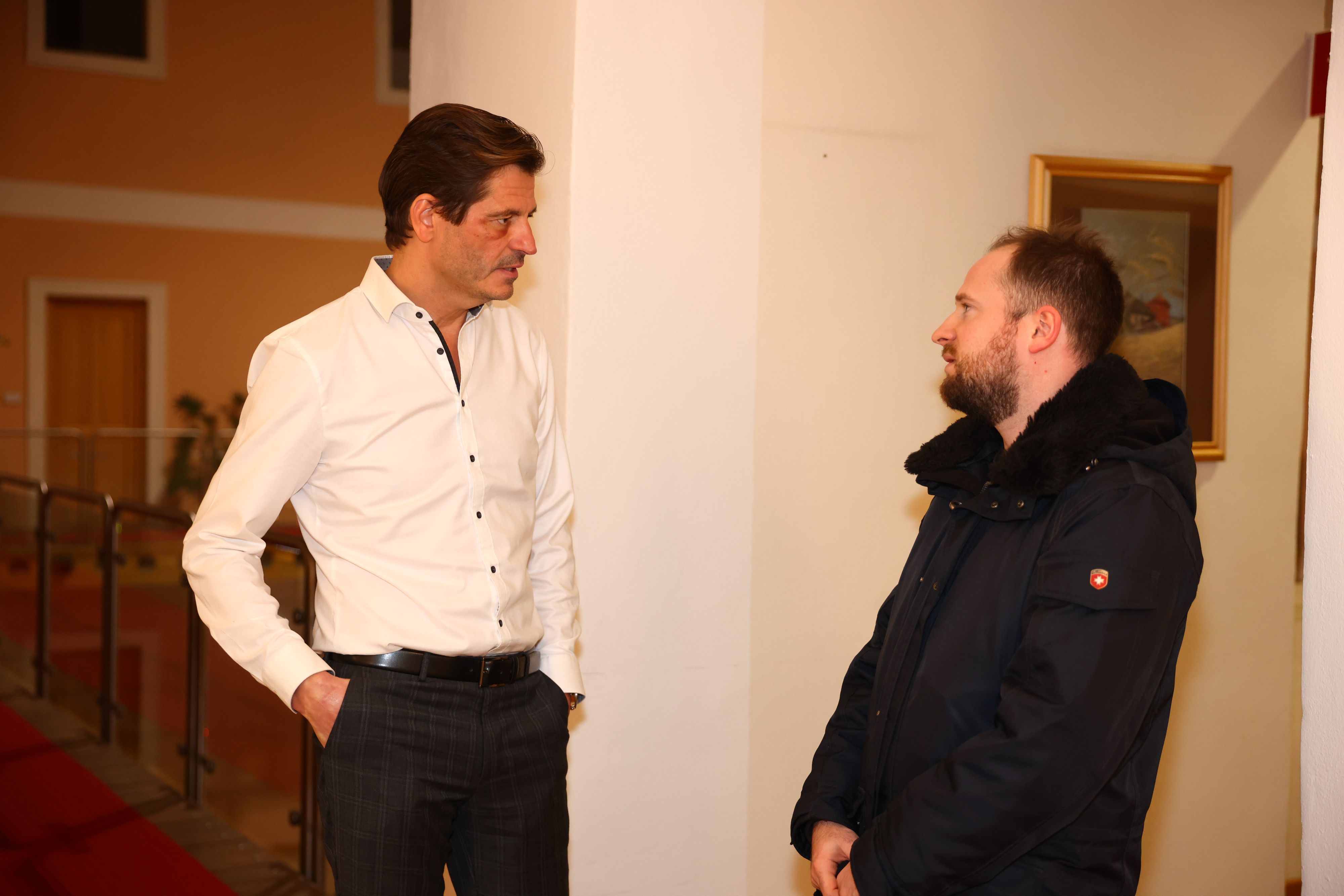 Bürgermeister Hannes Koza im Gespräch mit 