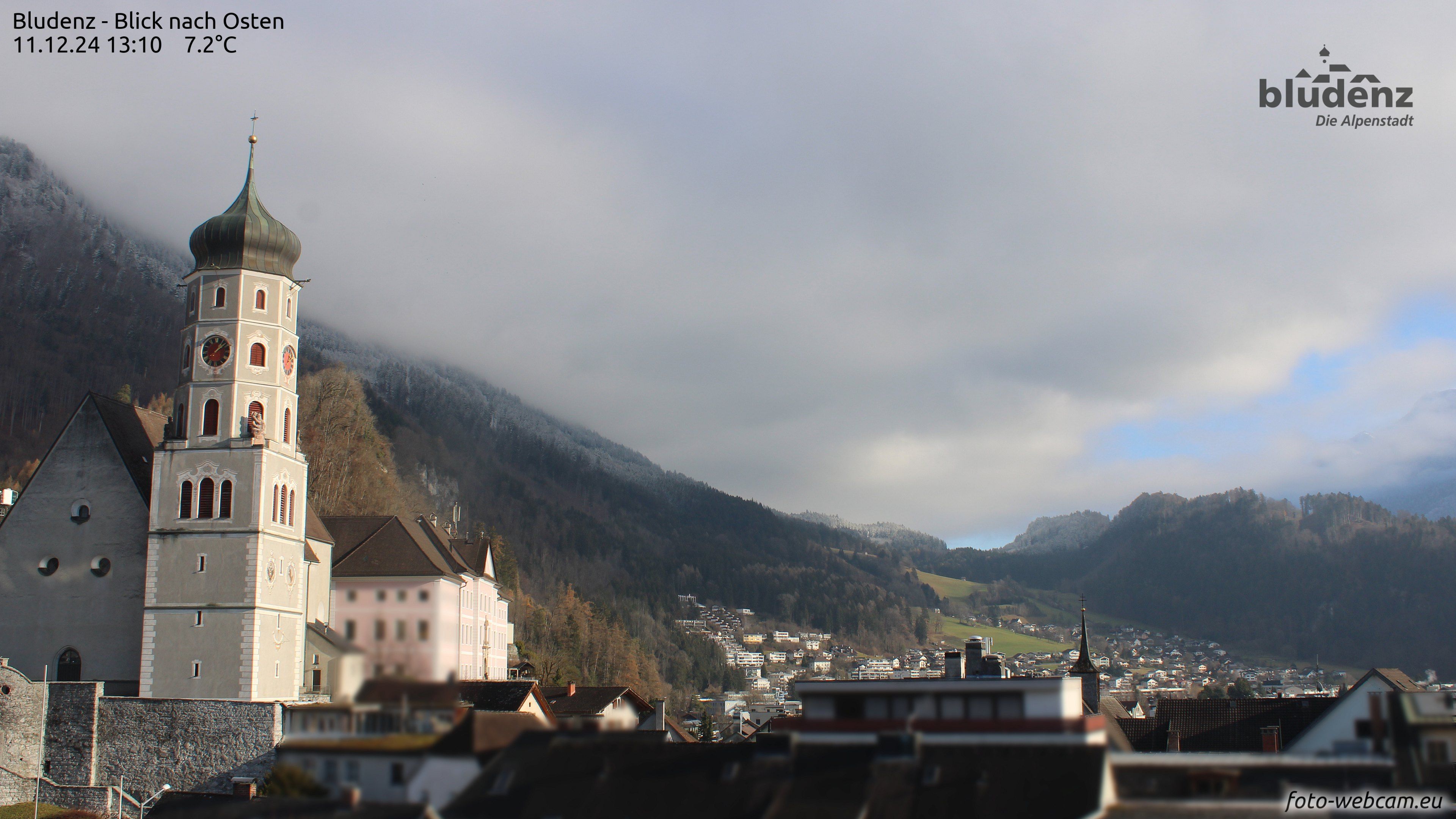 Blick auf Bludenz am 11. Dezember 2024.