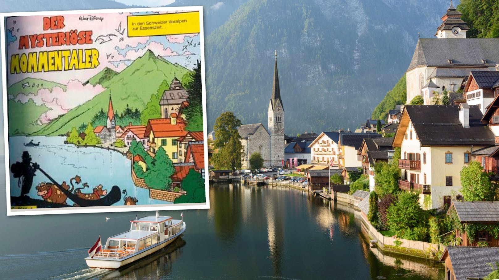 Im Disney-Comic liegt Hallstatt jetzt in der Schweiz