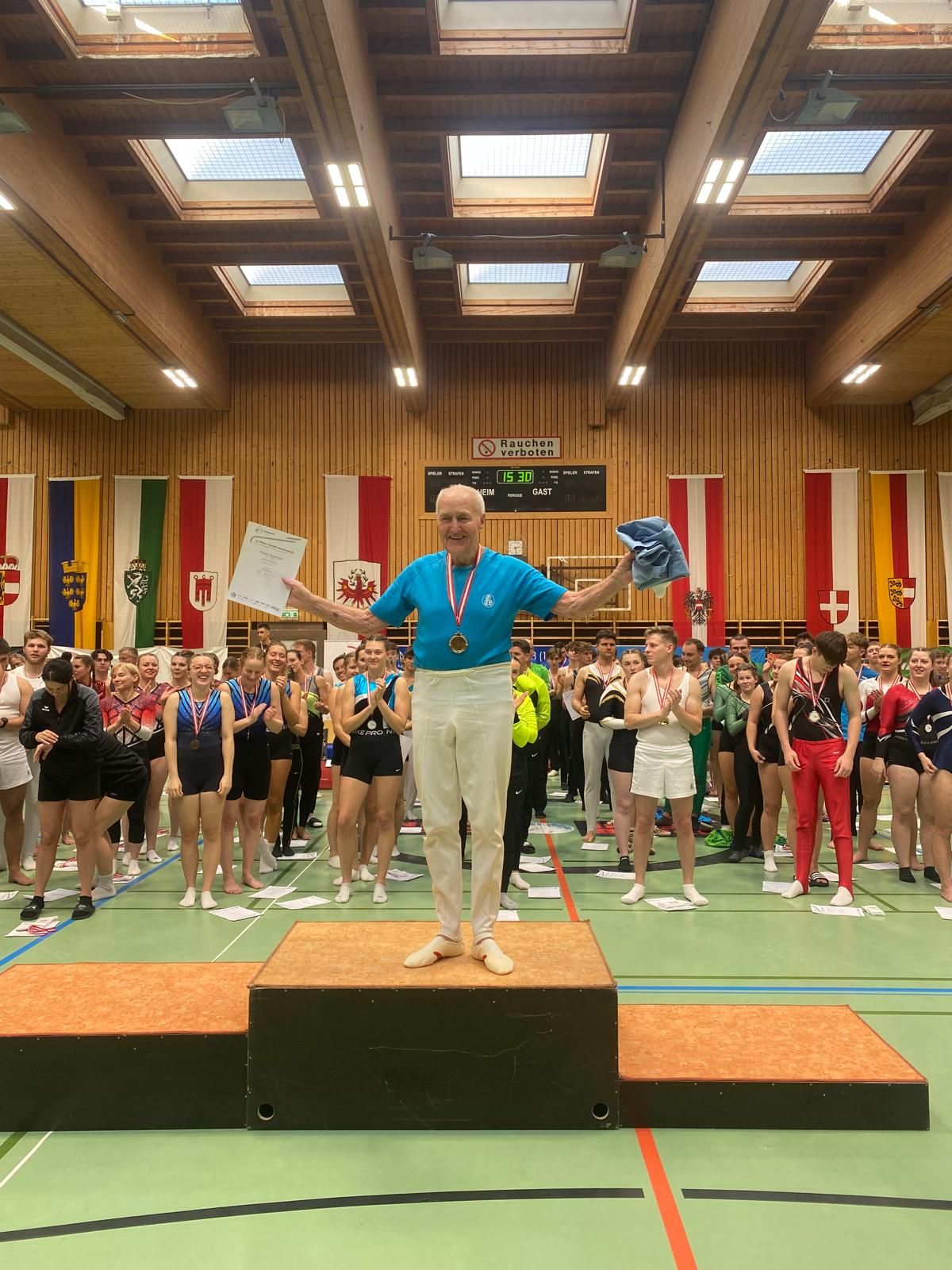 So fit ist Österreichs ältester Turnwettkämpfer