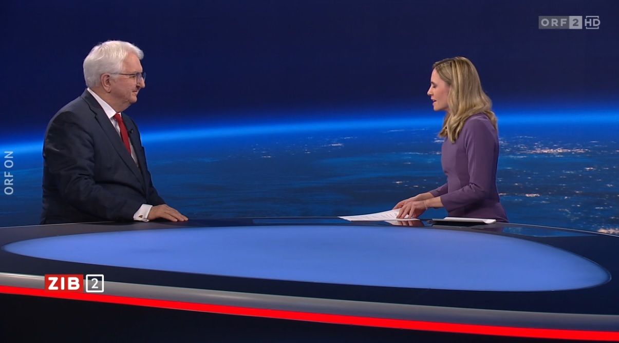 Nationalbank-Gouverneur Robert Holzmann war am Freitagabend (13.12.2024) Studiogast in der ORF-