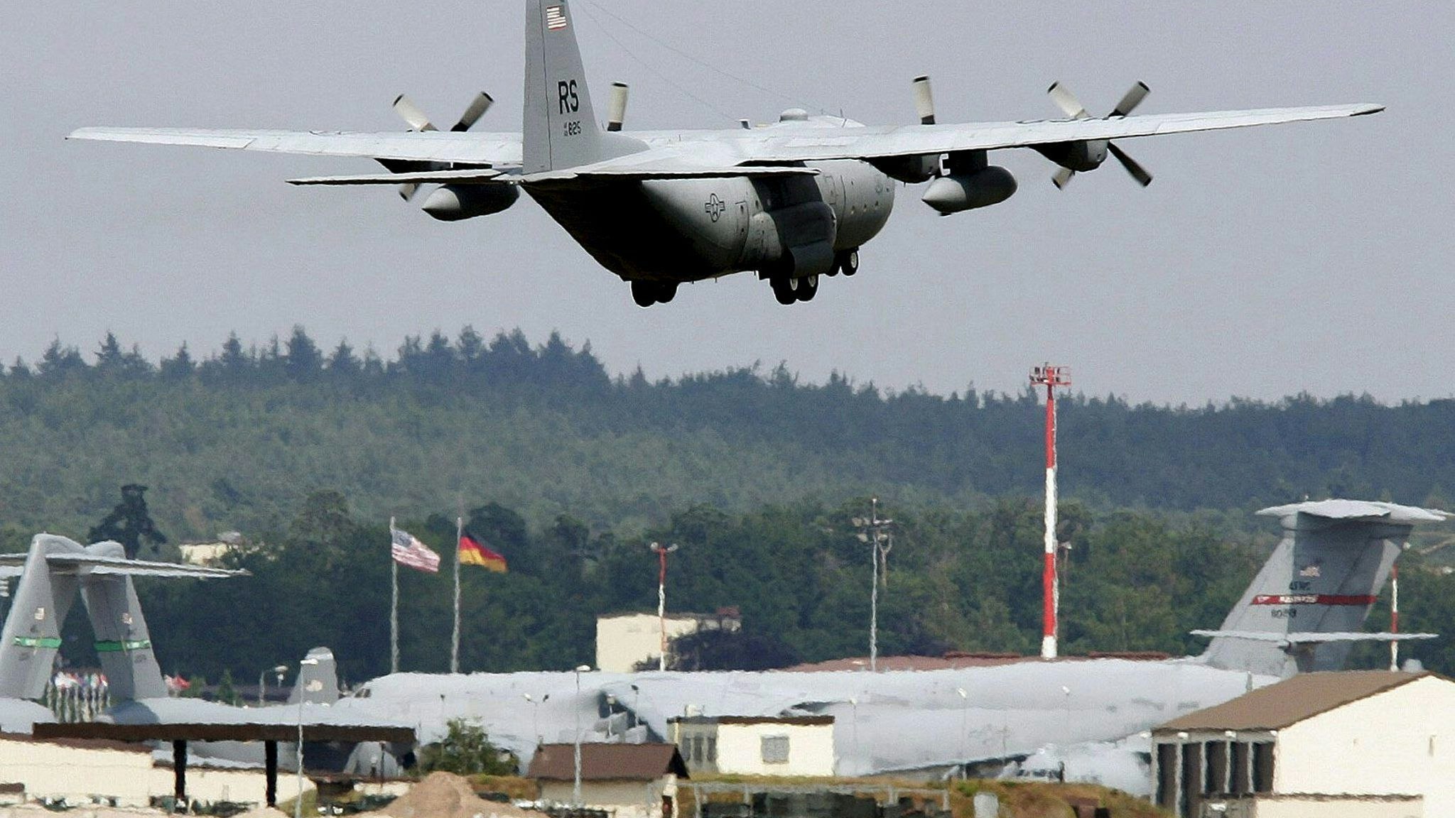 Die US Air Force Base im deutschen Ramstein: Hier kam es erst vergangene Woche zu Drohnensichtungen