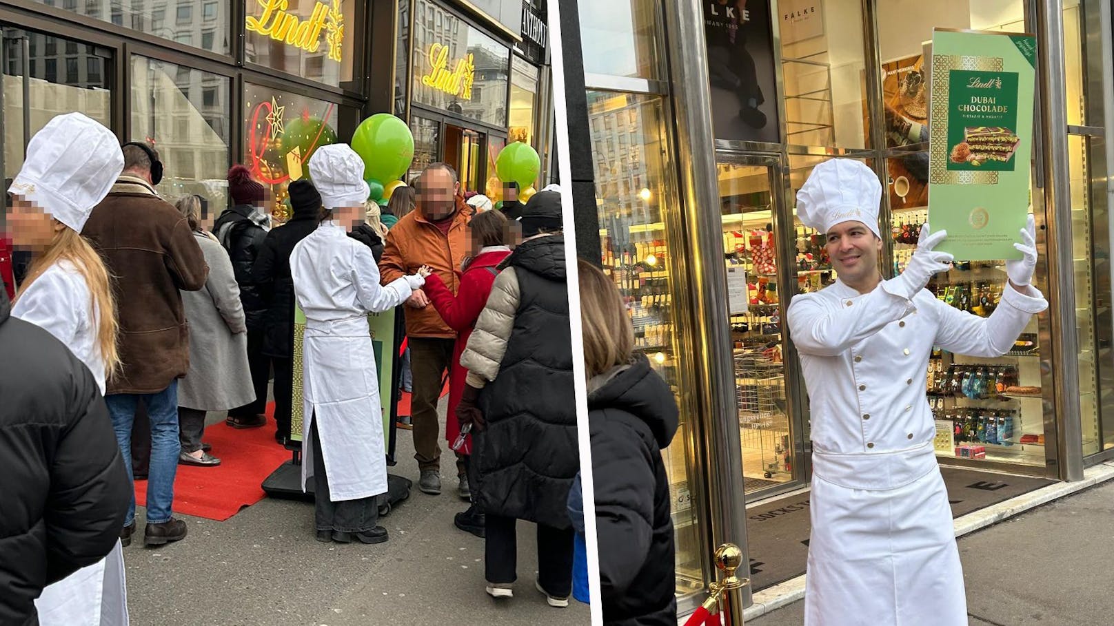 Dubai-Hype! Riesen-Run auf Schoko-Store in Wiener City