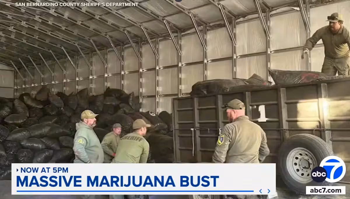 In einer Lagerhalle in Oak Hills stapelten sich Tausende Säcke mit Marihuana.