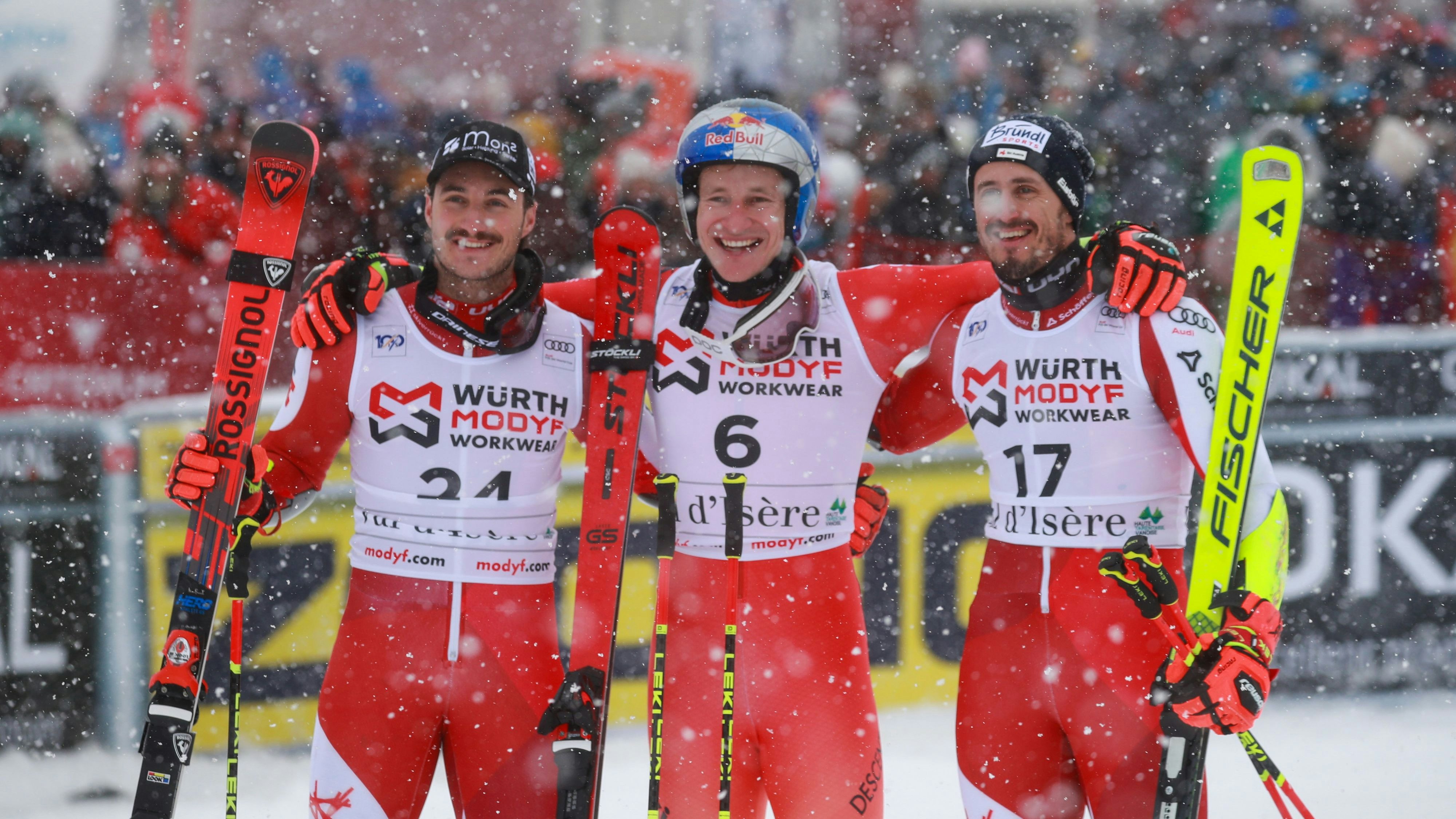 Patrick Feurstein und Stefan Brennsteiner fuhren in Val d'Isere aufs Stockerl. 
