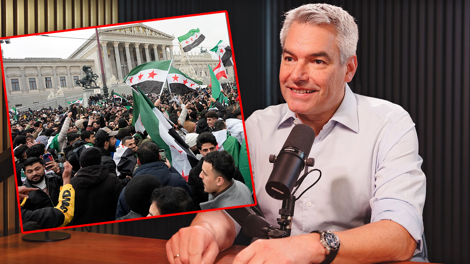 In der zweiten Folge seines Podcasts sprach Bundeskanzler Karl Nehammer auch über die Veränderte Lage in Syrien.