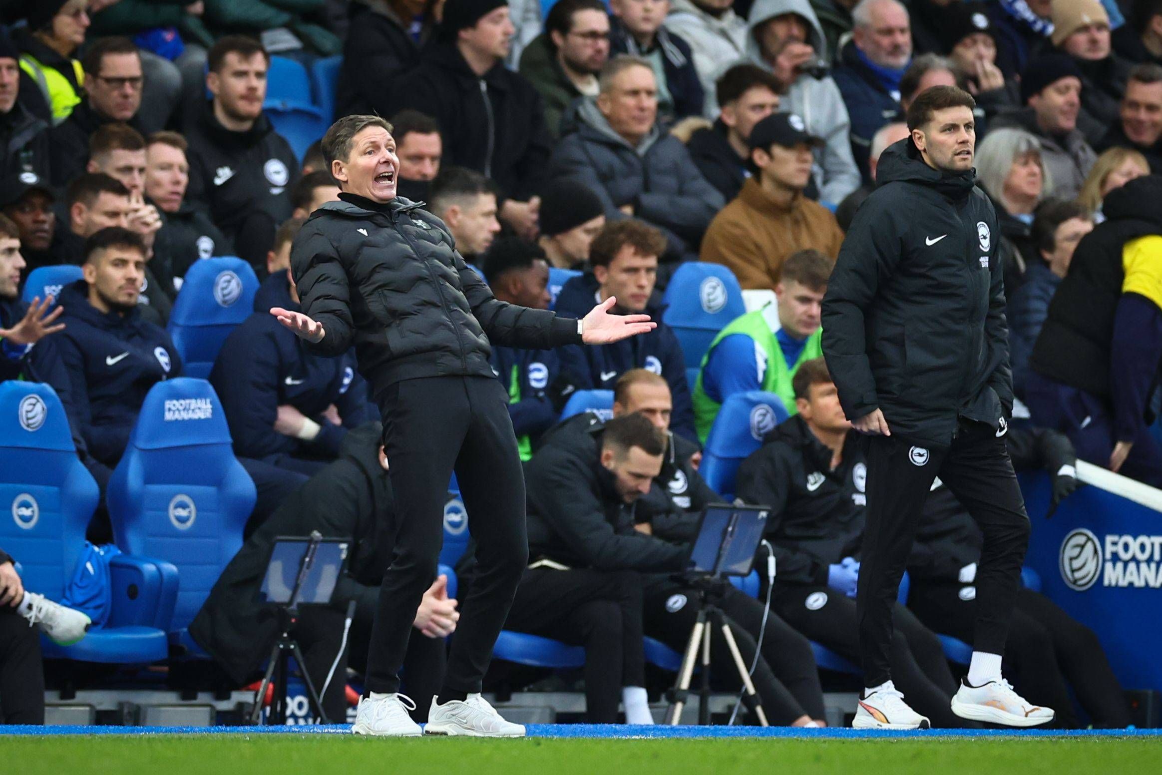 Oliver Glasner lebte beim Sieg in Brighton an der Seitenlinie mit.