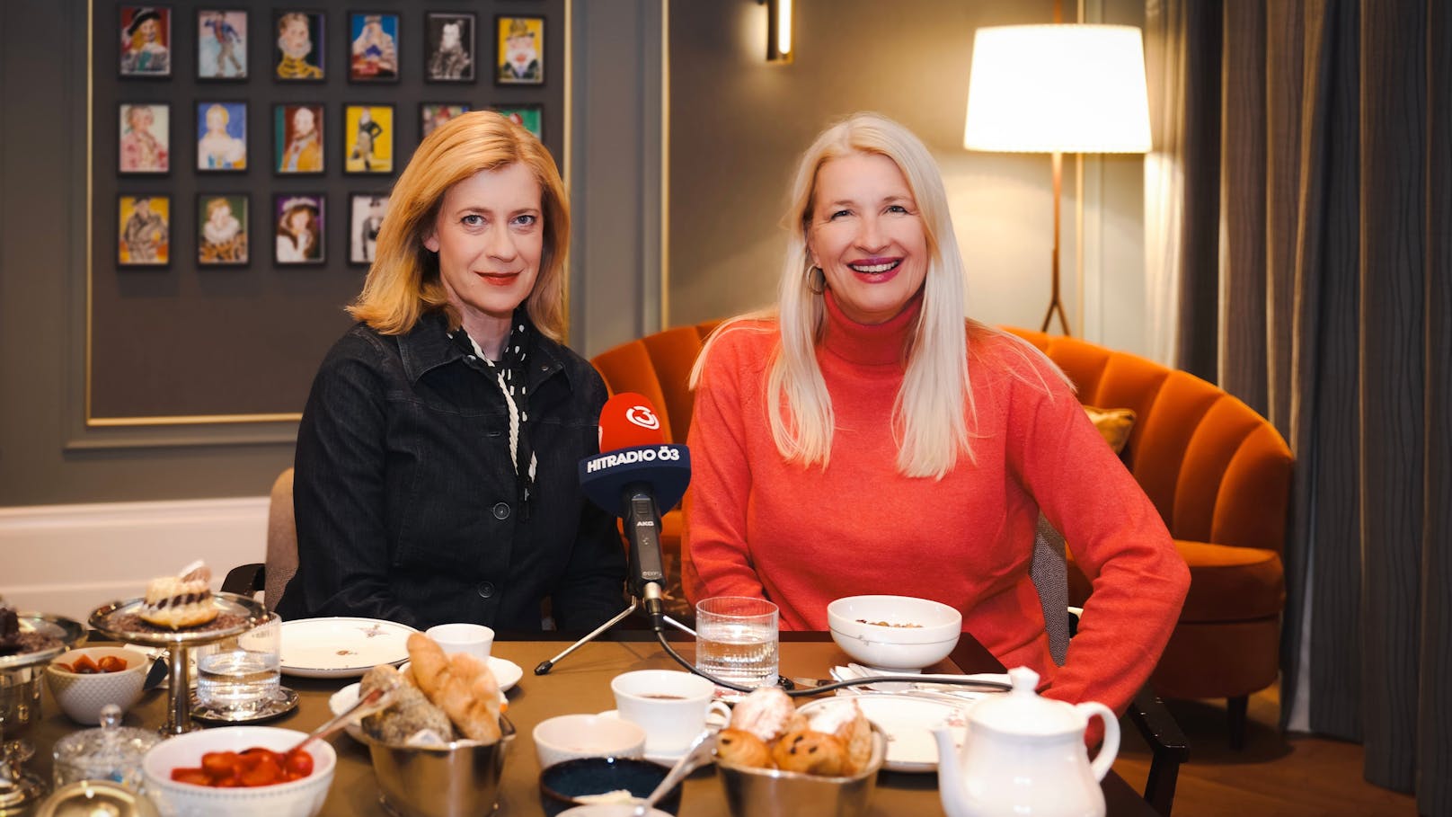 Caroline Peters und Claudia Stöckl frühstückten gemeinsam im Wiener Hotel "Rosewood"