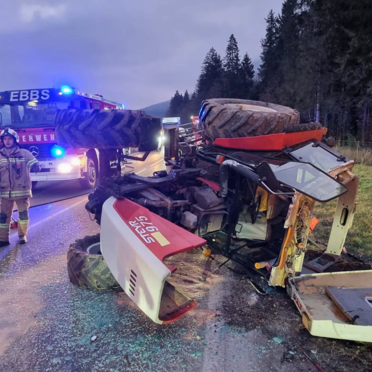 Massenkarambolage auf der B175 nahe Kufstein.