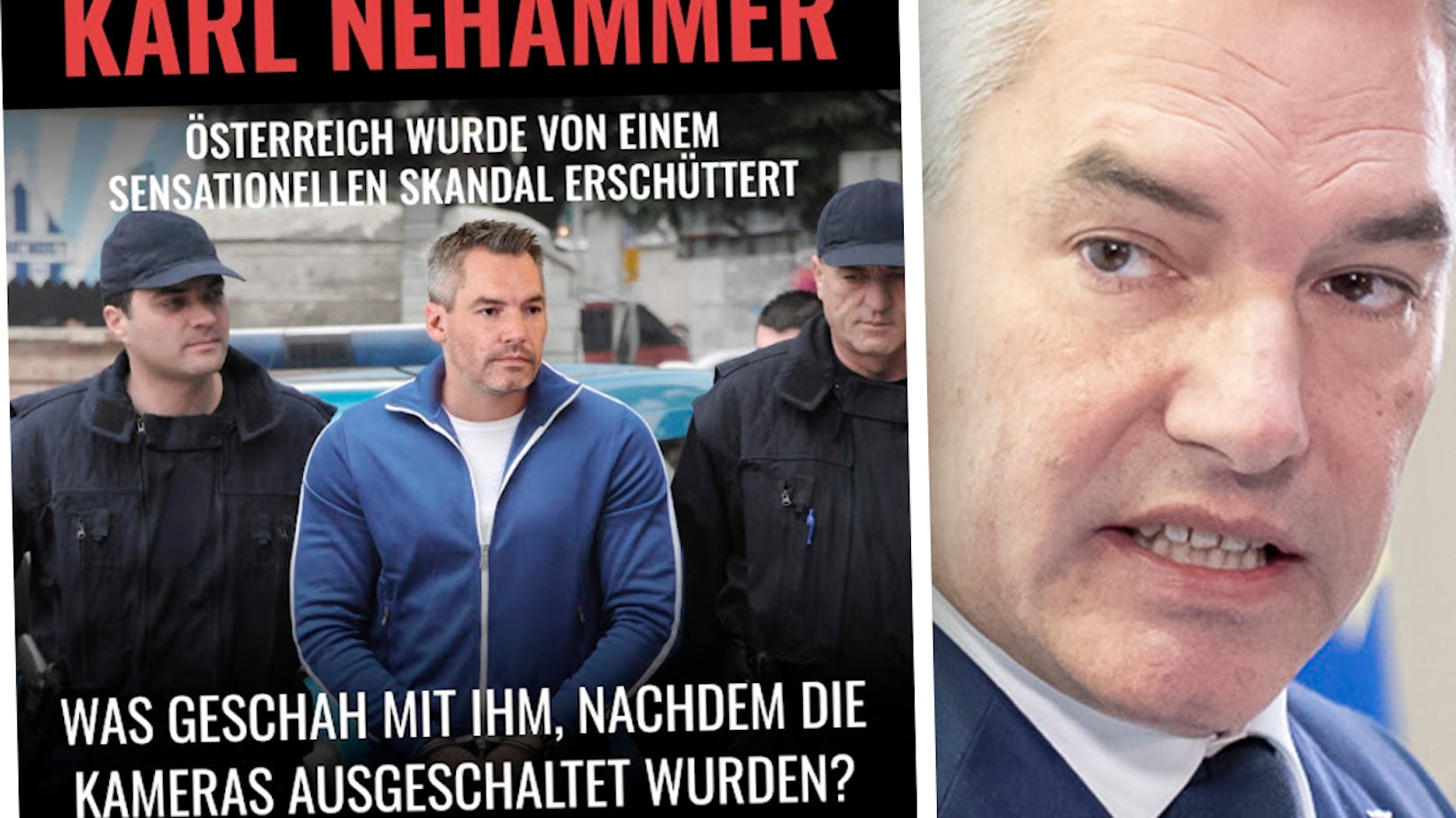 Kanzler-Aufreger! Nehammer als Festgenommener gezeigt