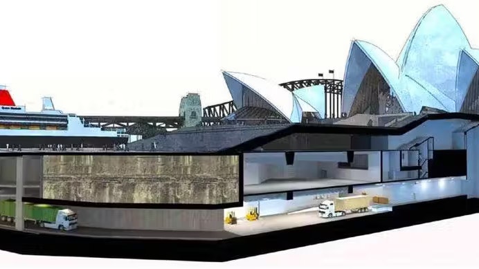 Die in den 2010er-Jahren entstandene Tunnel- und Ladeanlade unter Sydney Opernhaus sieht etwa so aus.