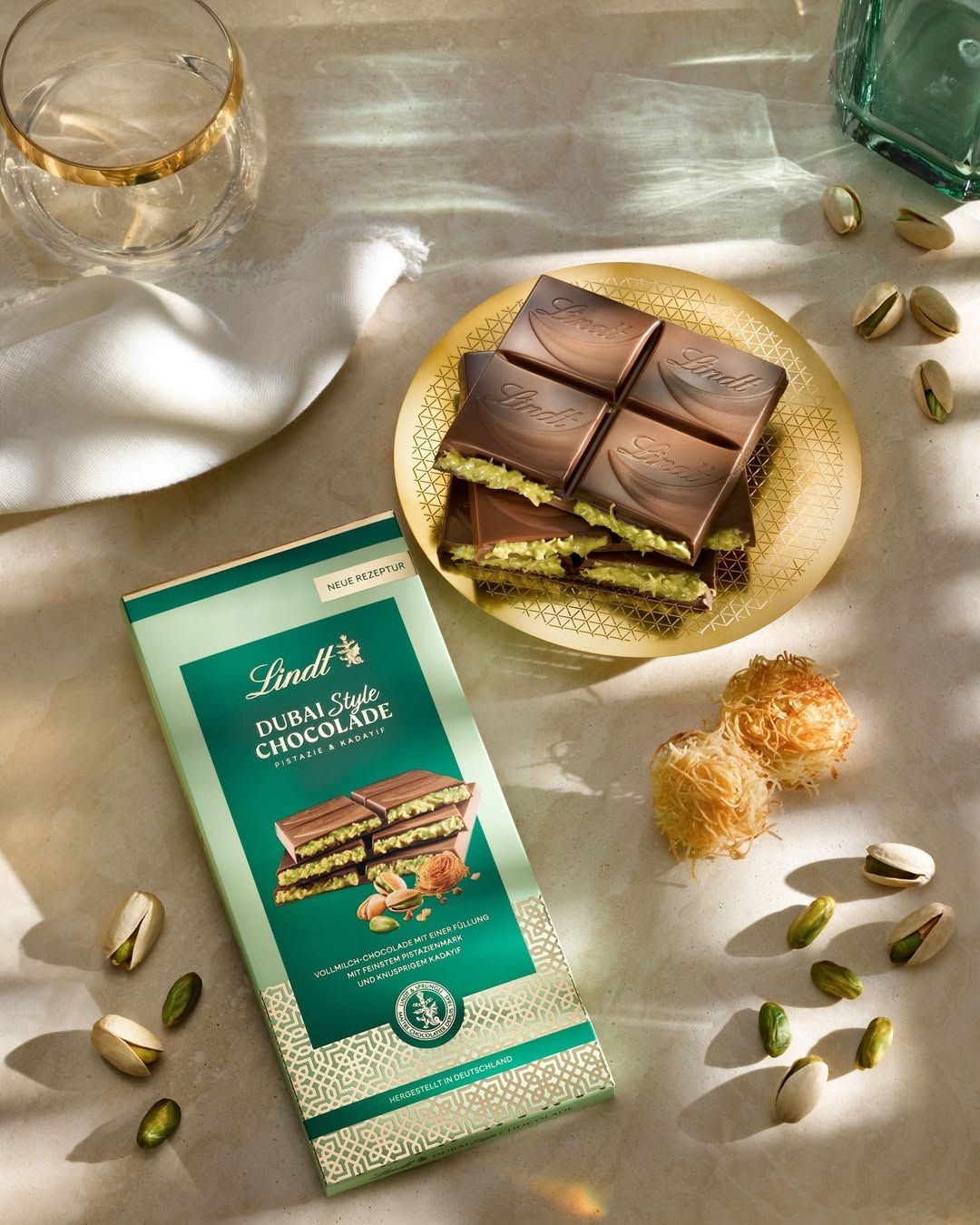 Dubai Style: So heißt die Dubai-Schokolade von Lindt neu.