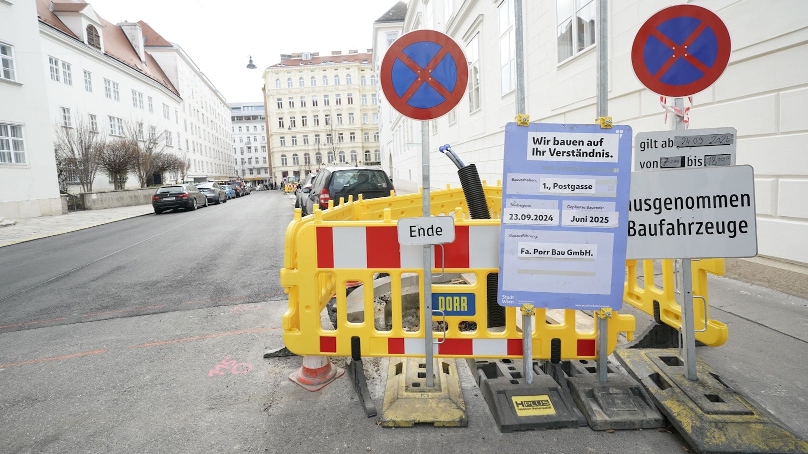 Die Bauarbeiten in der Postgasse dauern bis Juni 2025.