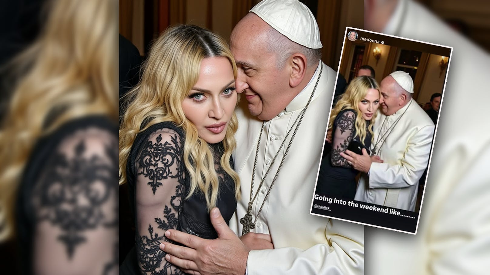 "Respektlos!" – Hier knutscht Madonna mit dem Papst