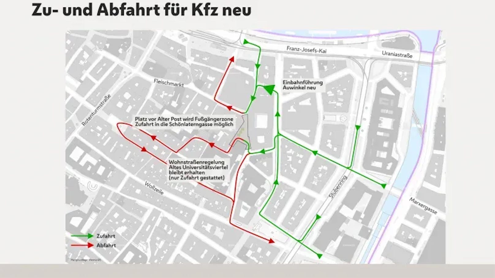 Neue Verkehrsführung nach dem Umbau.