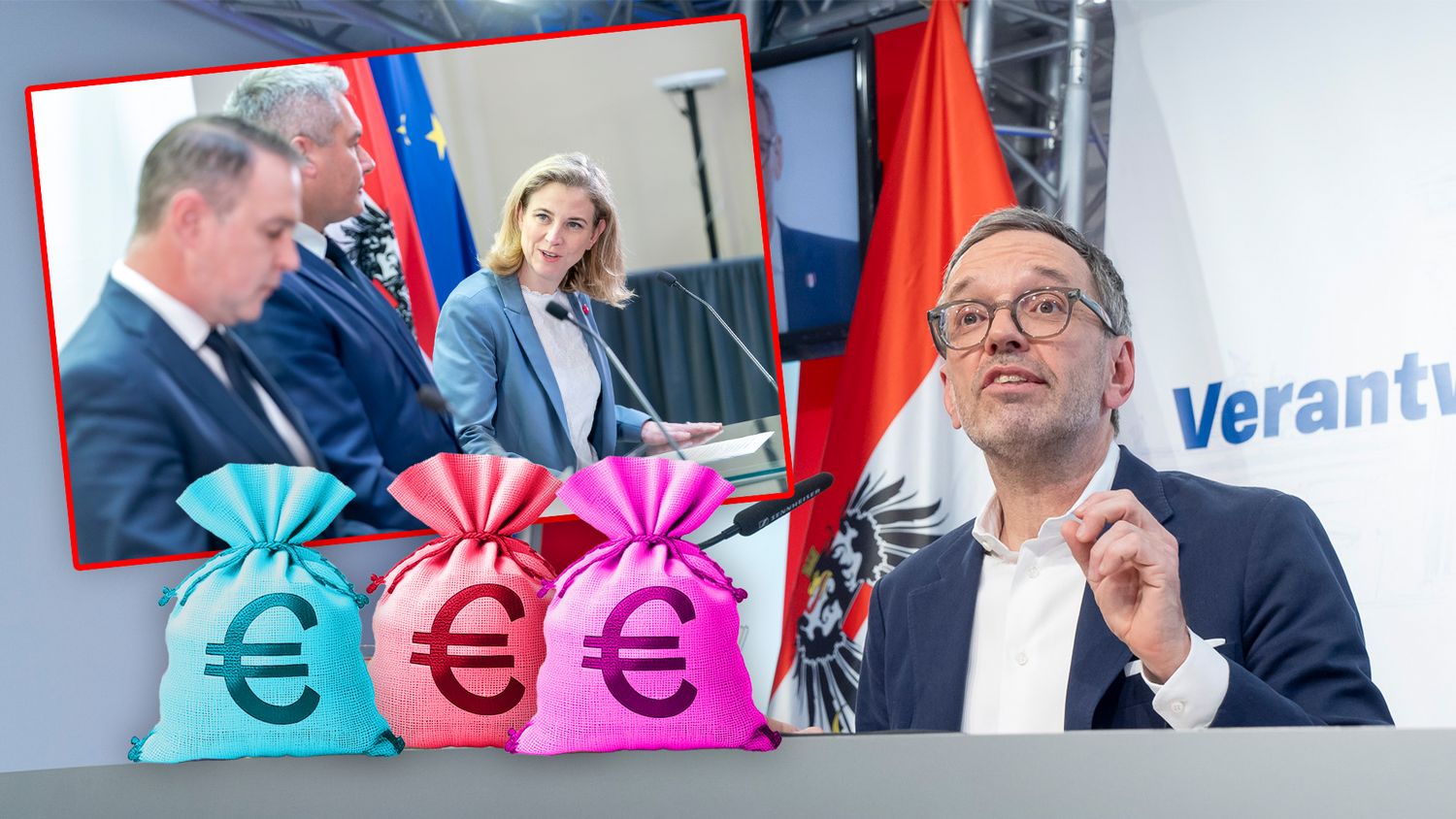 FPÖ-Chef Herbert Kickl tobt über die Budgetzahlen.