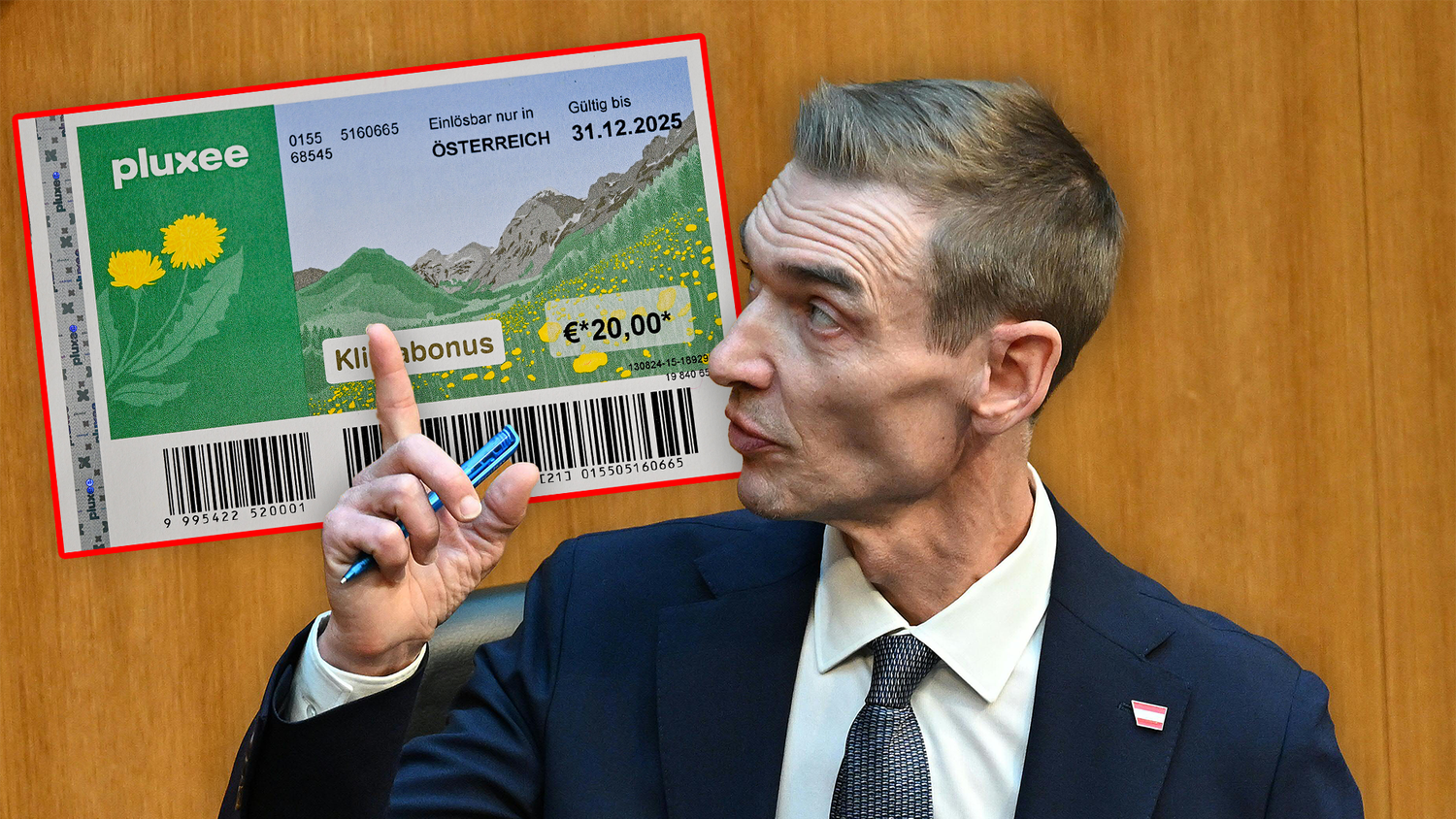 Finanzminister Gunter Mayr beziffert das Einsparvolumen durch Streichen des Klimabonus' mit zwei Milliarden Euto.
