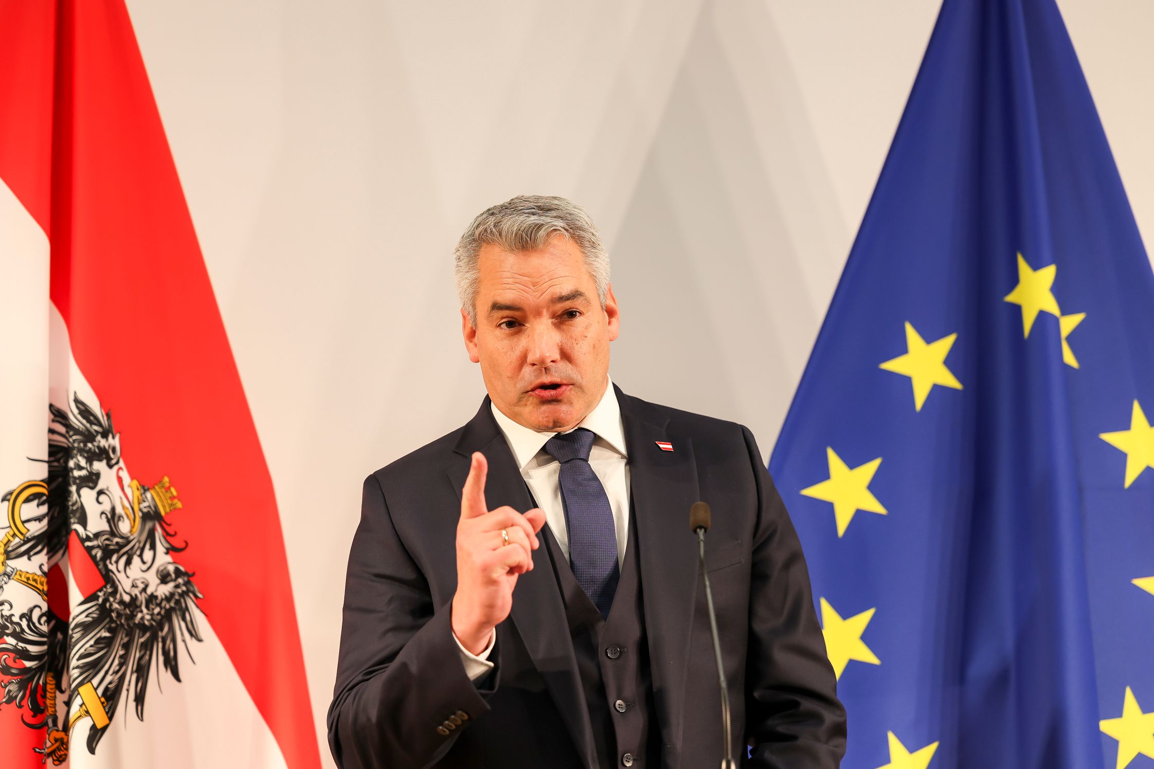 Bundeskanzler Karl Nehammer telefonierte am Dienstag mit dem türkischen Präsidenten Erdogan.