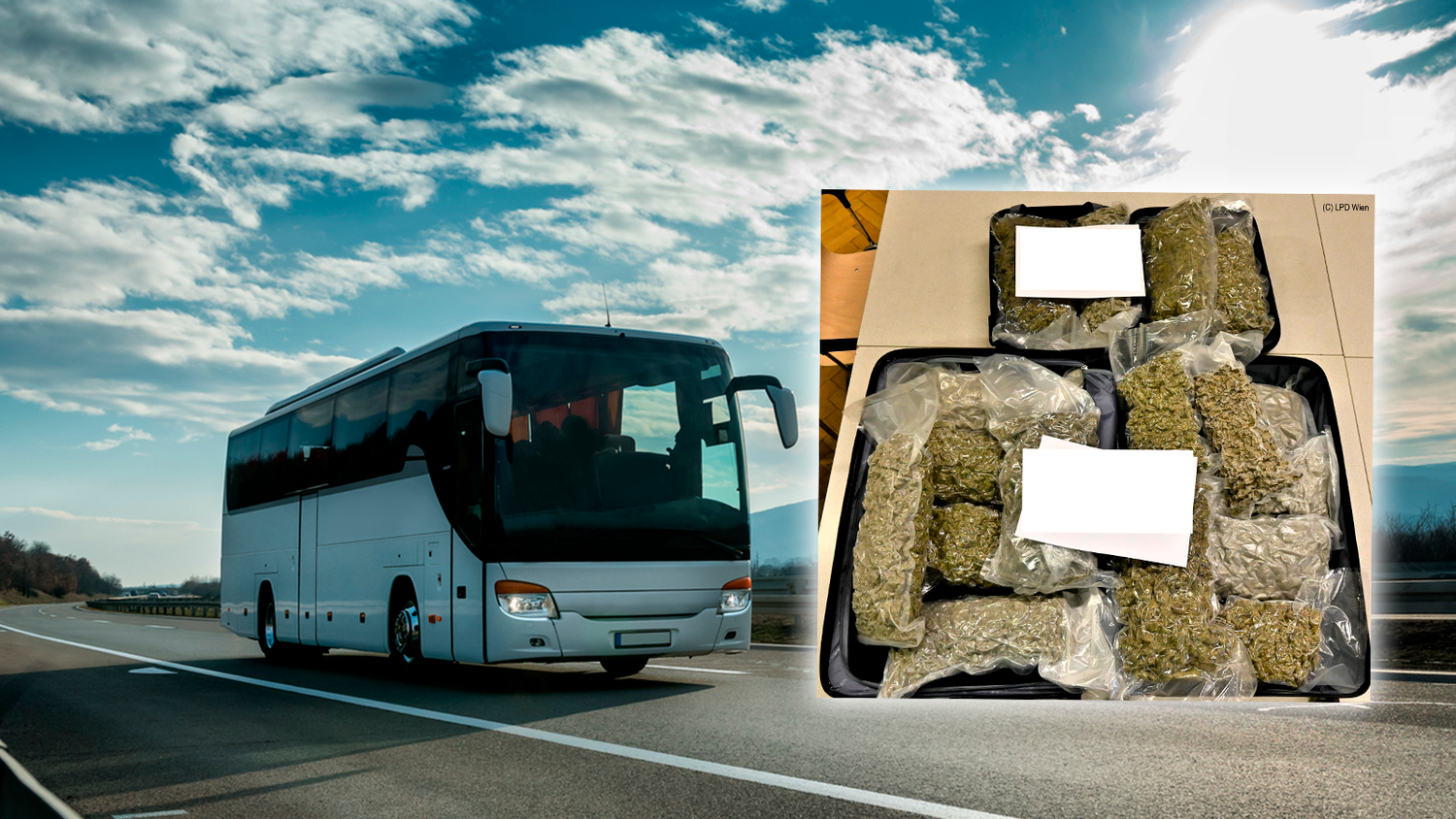 Der Mann hatte kiloweise Drogen gebunkert. 