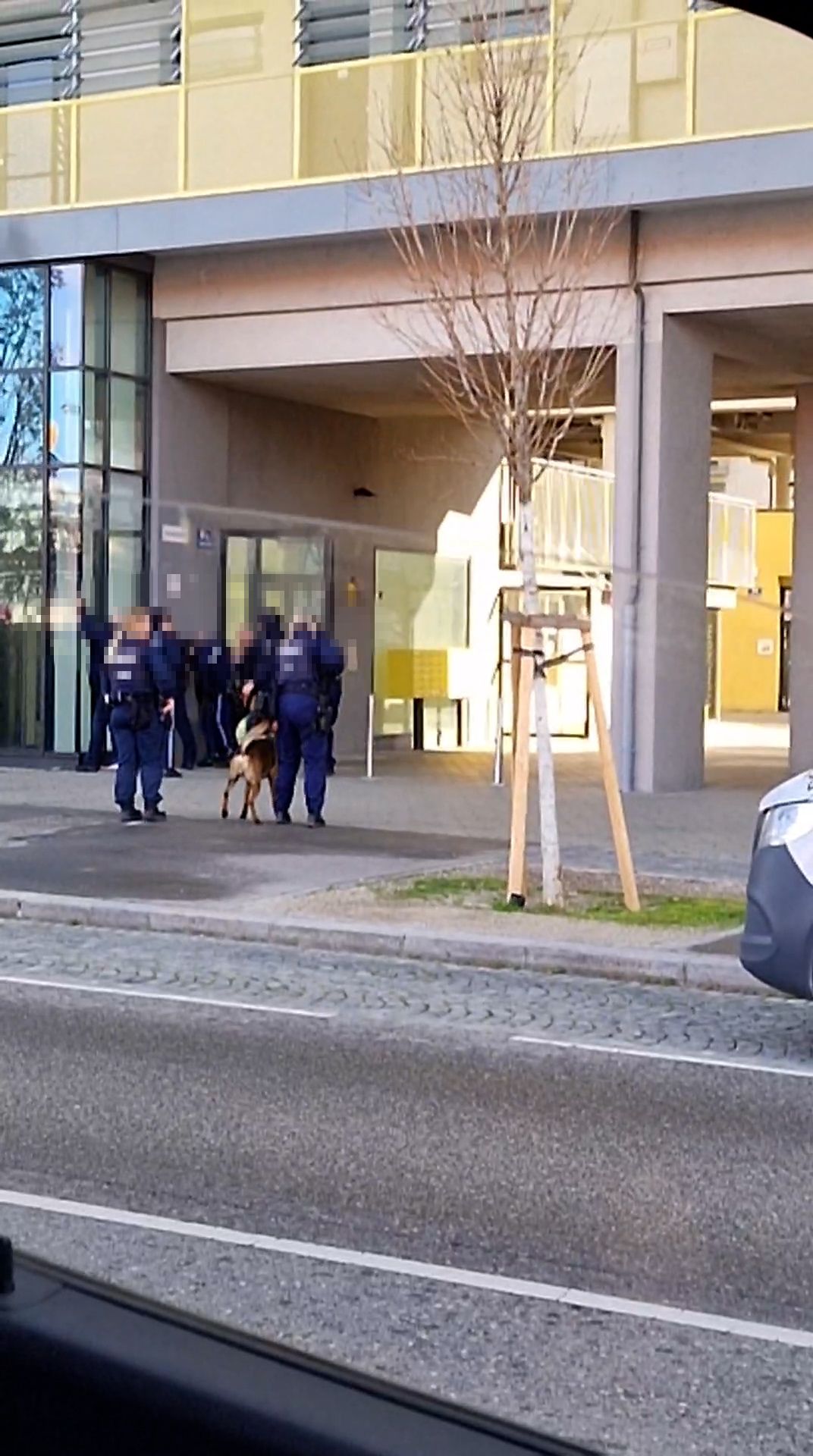 Die Polizei nahm den Mann mit der Waffe auf offener Straße fest. 