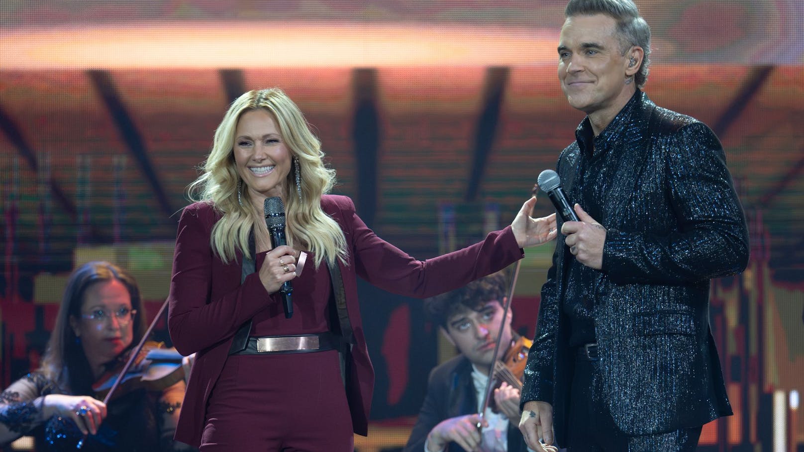 Helene Fischer und <strong>Robbie Williams</strong>.