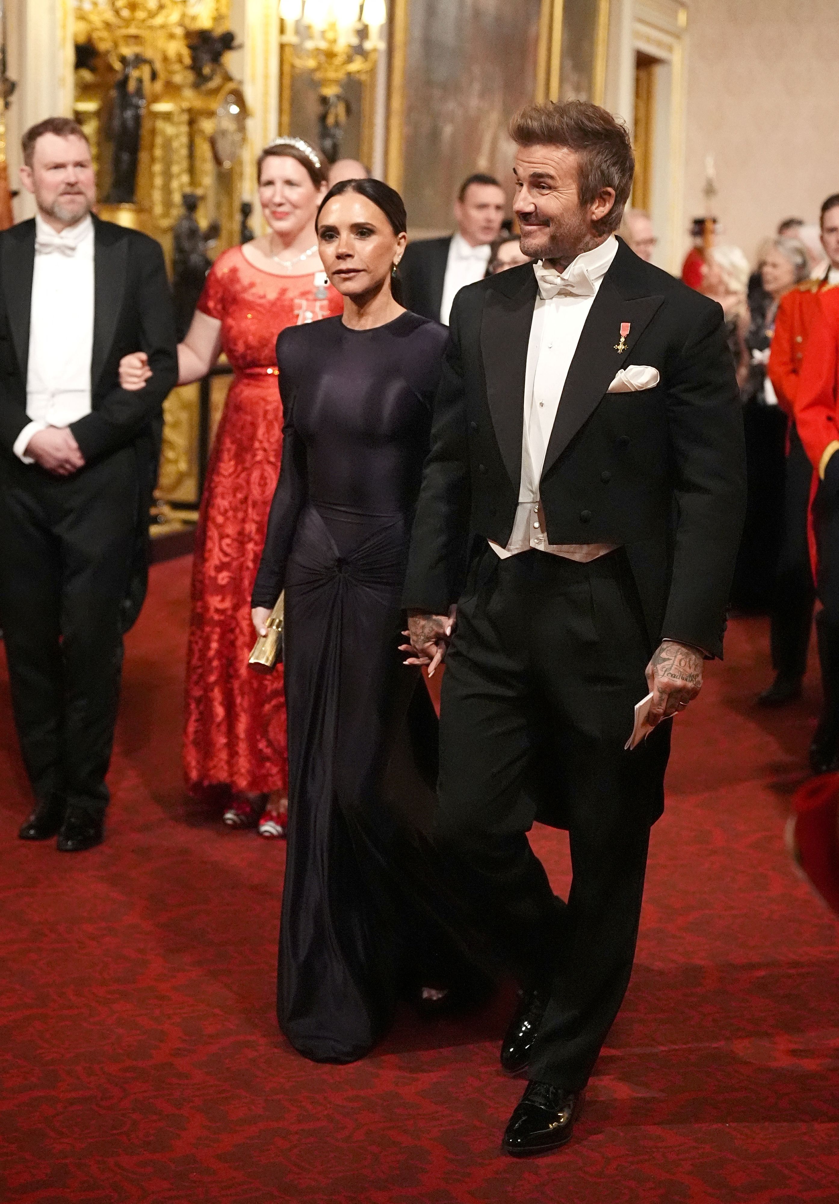Victoria und David Beckham crashten eine Weihnachtsparty.