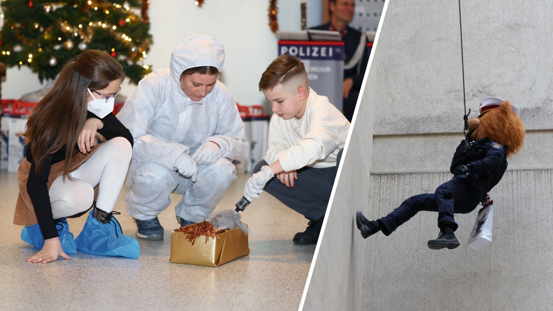 Zusammen mit der WEGA konnten die Kinder des SOS Kinderdorfes das Rätsel, um das geheimnisvolle Paket zu öffnen.