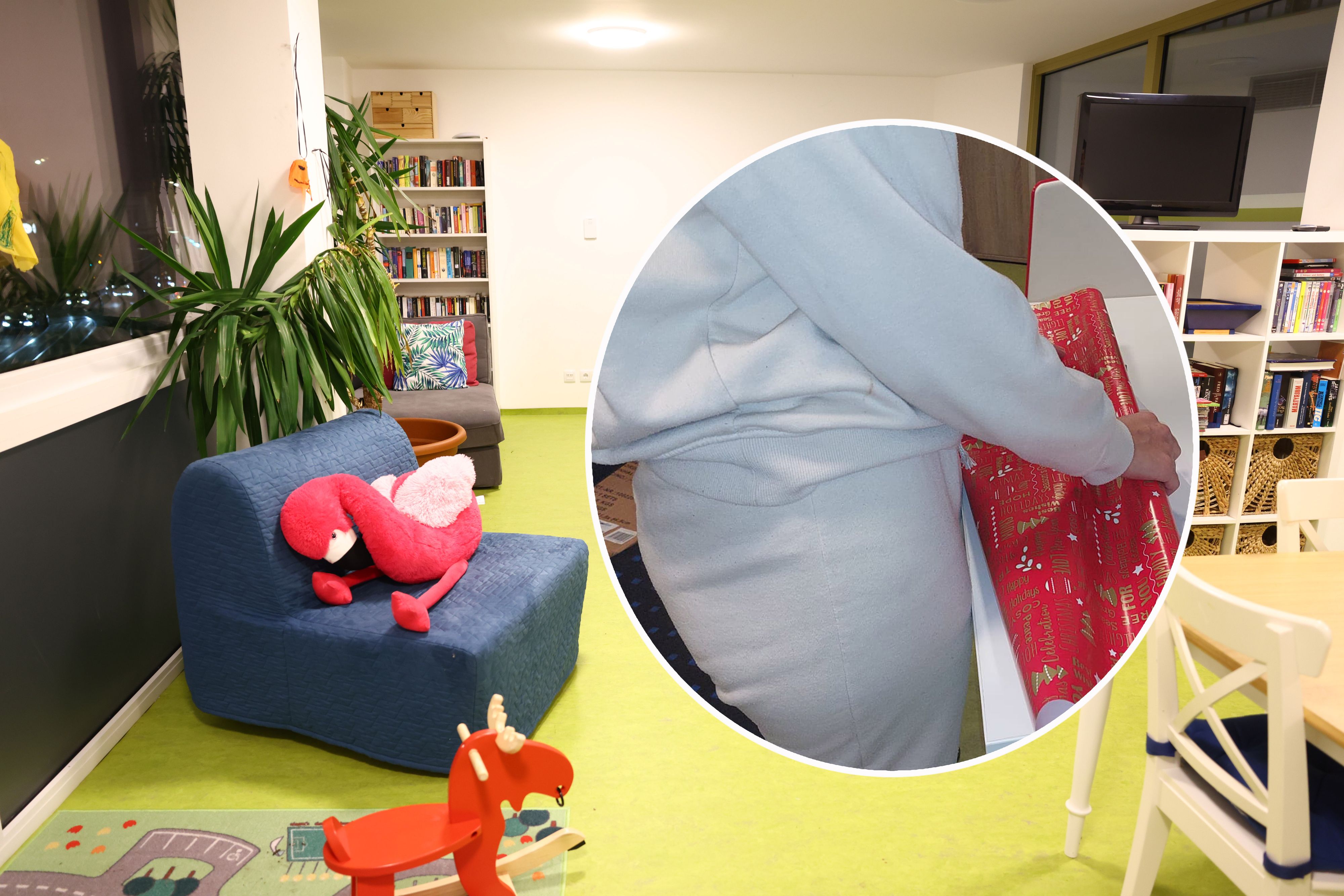 Lucias (o.) drei Mädchen bekommen heuer Geschenke – auch, wenn ihre Lage finanziell angespannt ist.