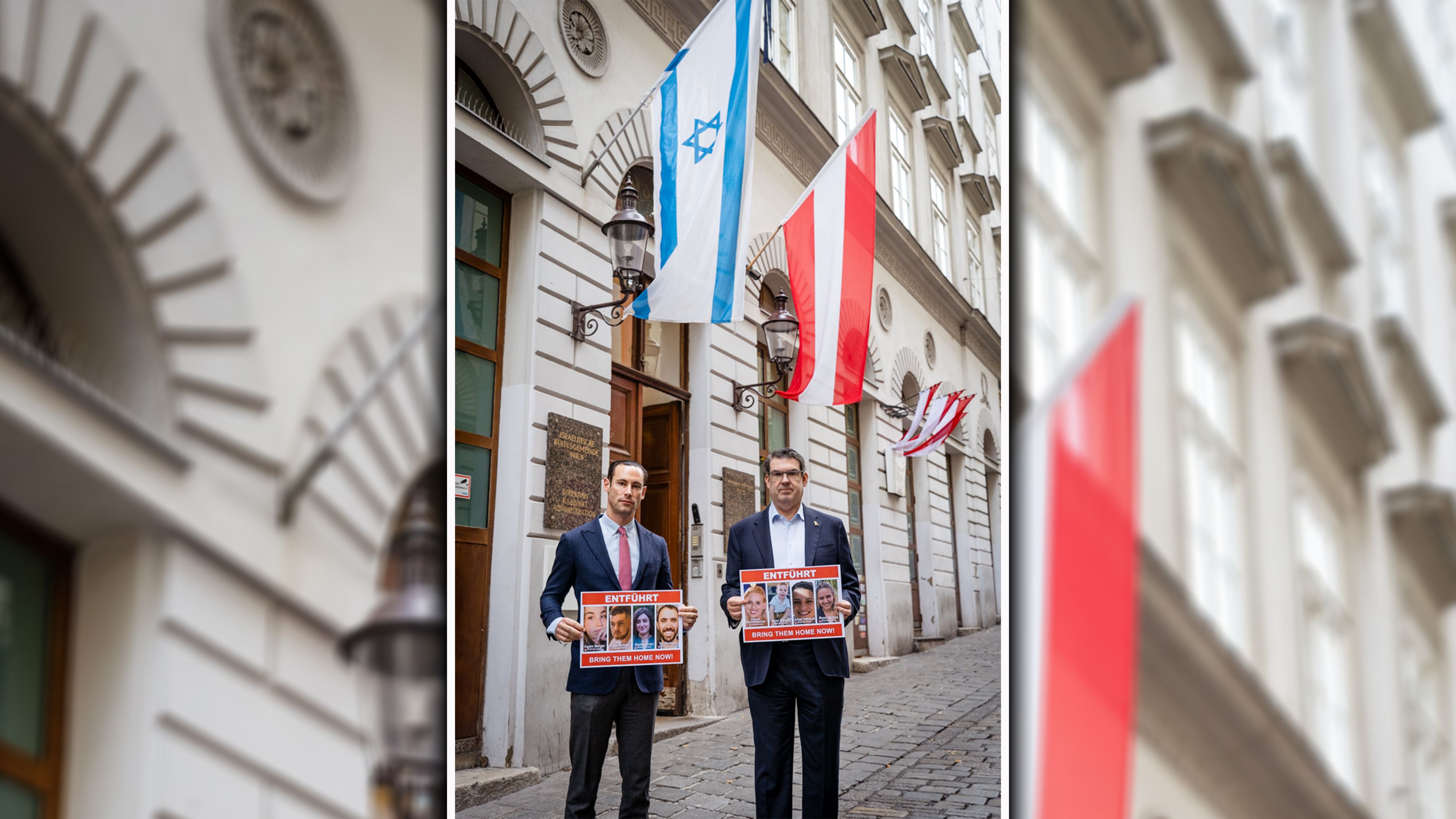 Abermals kam es vor der Israelitischen Kultusgemeinde in der Seitenstettengasse zu unschönen Szenen.