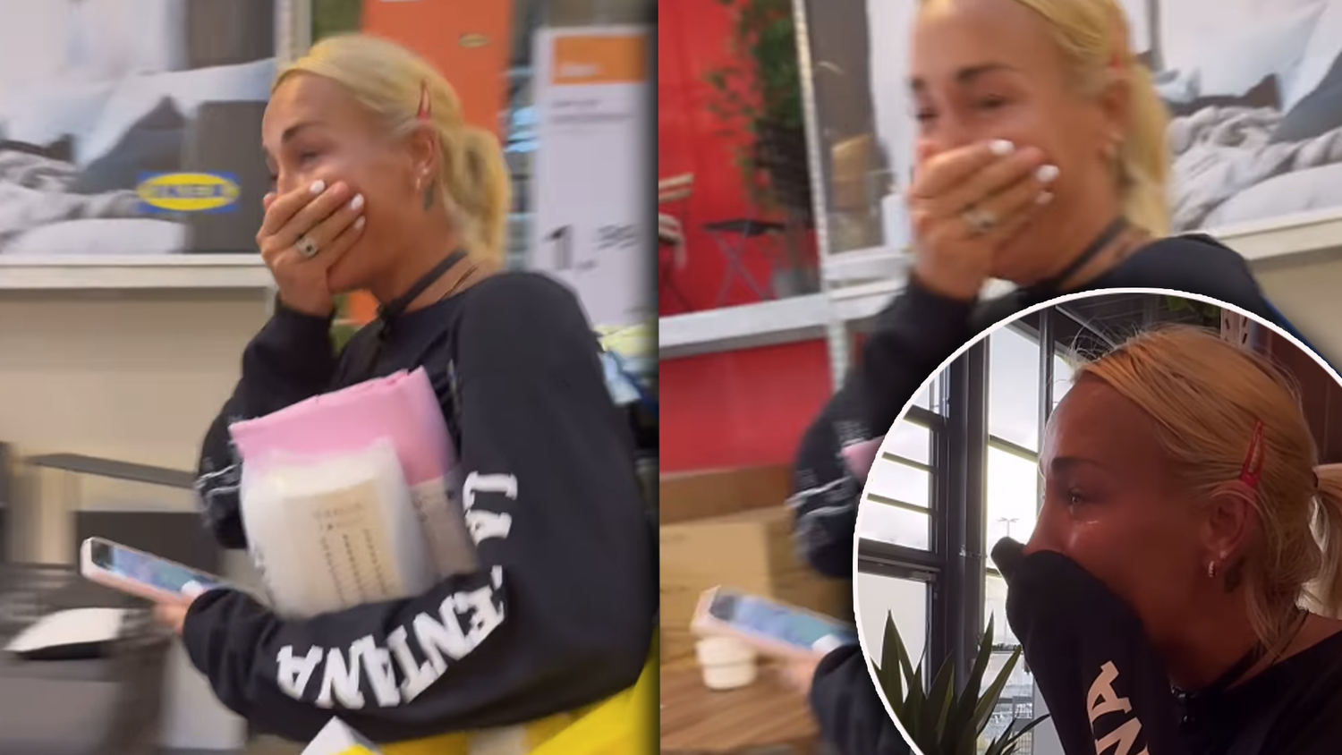 Sarah Connor fing in einem Möbelhaus plötzlich zu weinen an.