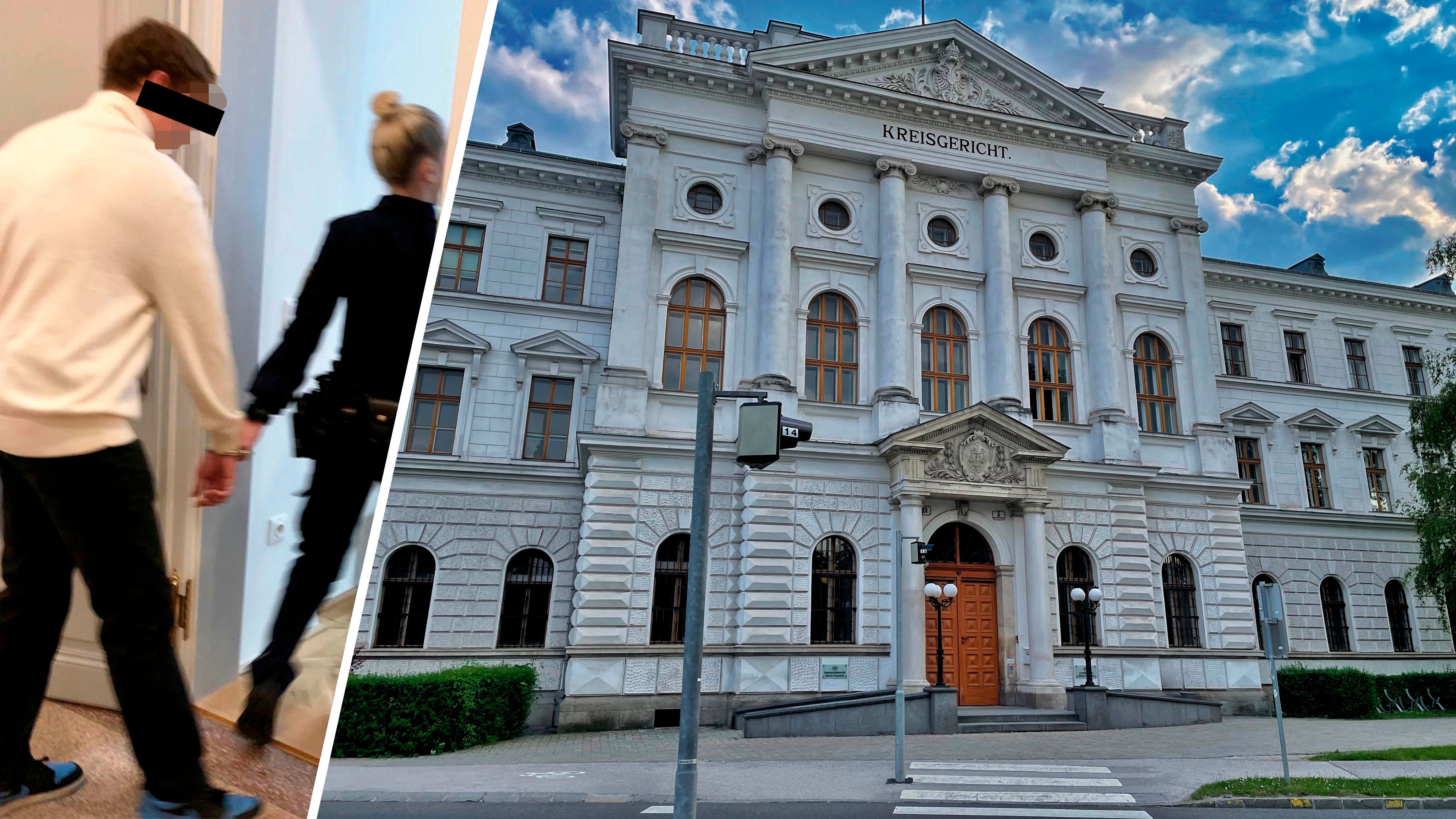 Angeklagter beim Prozess in Wr. Neustadt