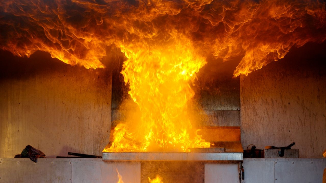 Die gesamte Küche brannte ab.