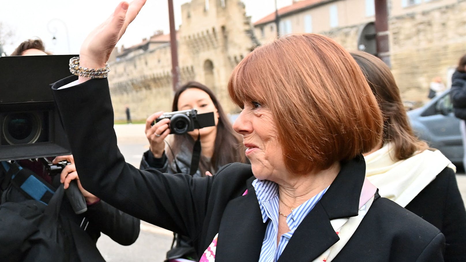 Gisèle Pélicot Donnerstag auf dem, Weg zur Urteilsverkündung.