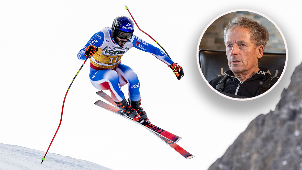 Der Franzose Cyprien Sarrazin fährt mit einem Schienbeinschoner rund um den Unterschenkel, ÖSV-Coach Sepp Brunner warnt. 