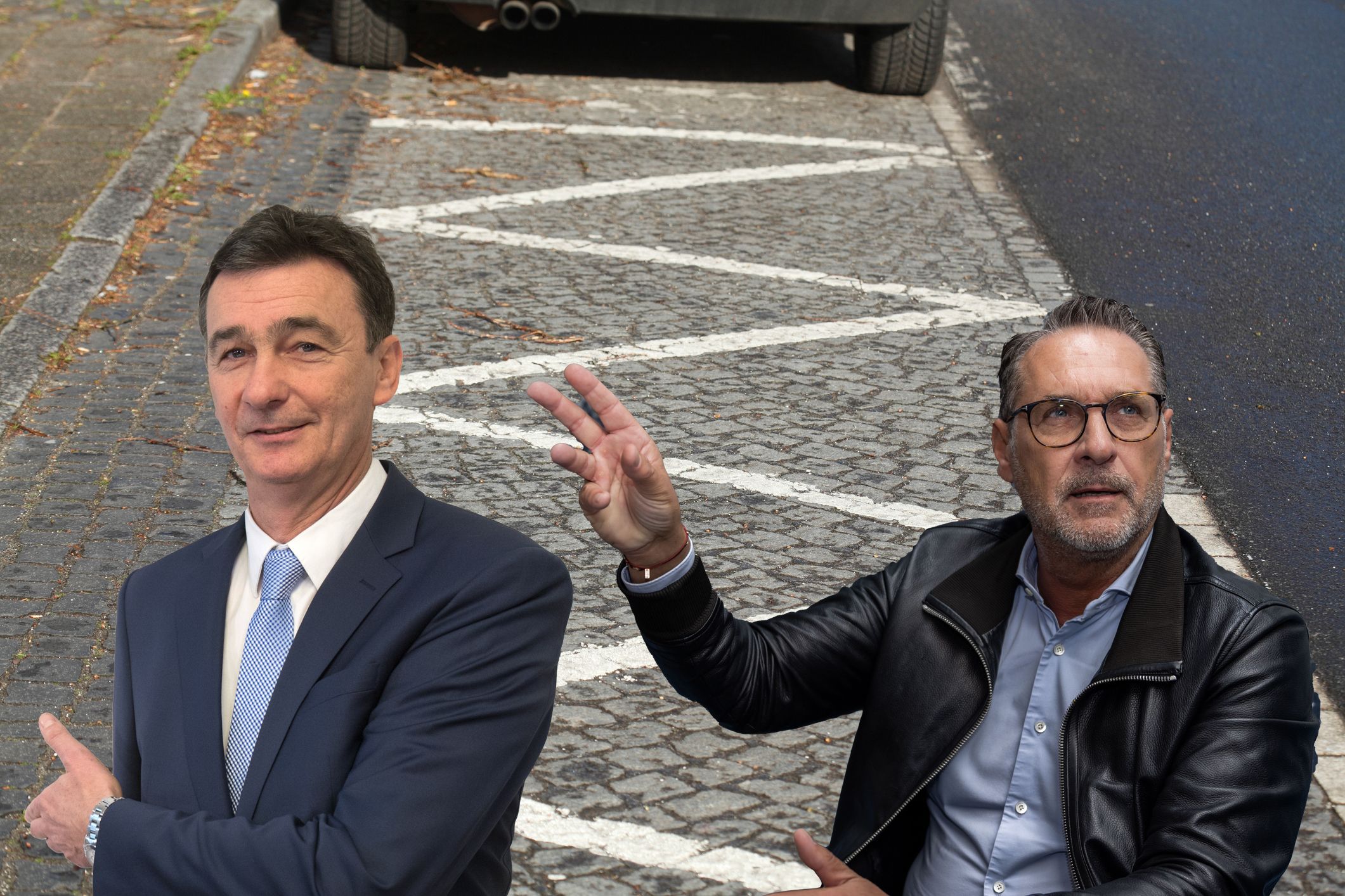 Karl Baron und Hein Christian Strache prangern die Parkplatzpolitik in der Donaustadt an und sprechen von gezielter Schikane gegen Autofahrer.