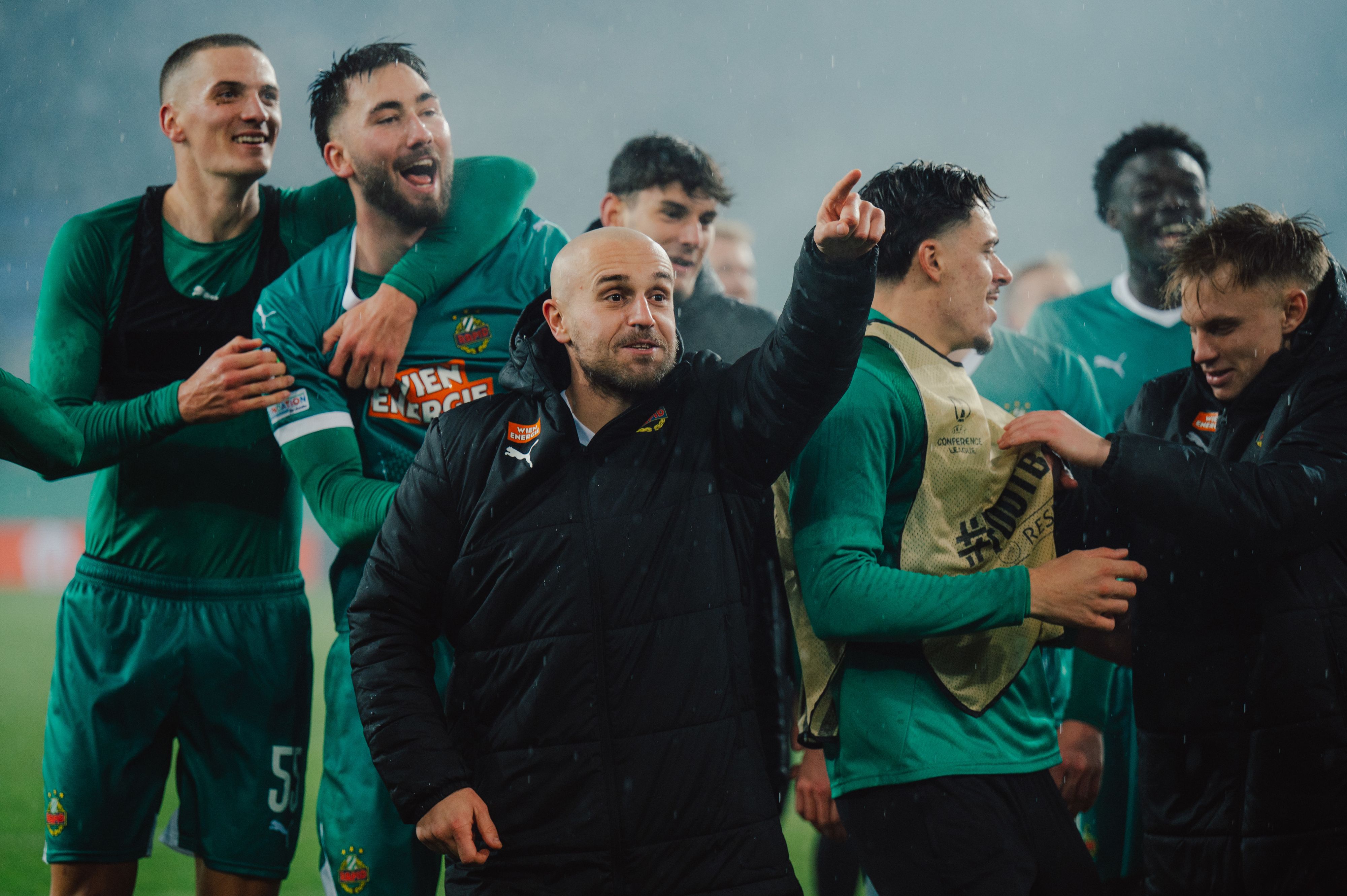 Rapid bejubelt den klaren 3:0-Erfolg gegen Kopenhagen. 