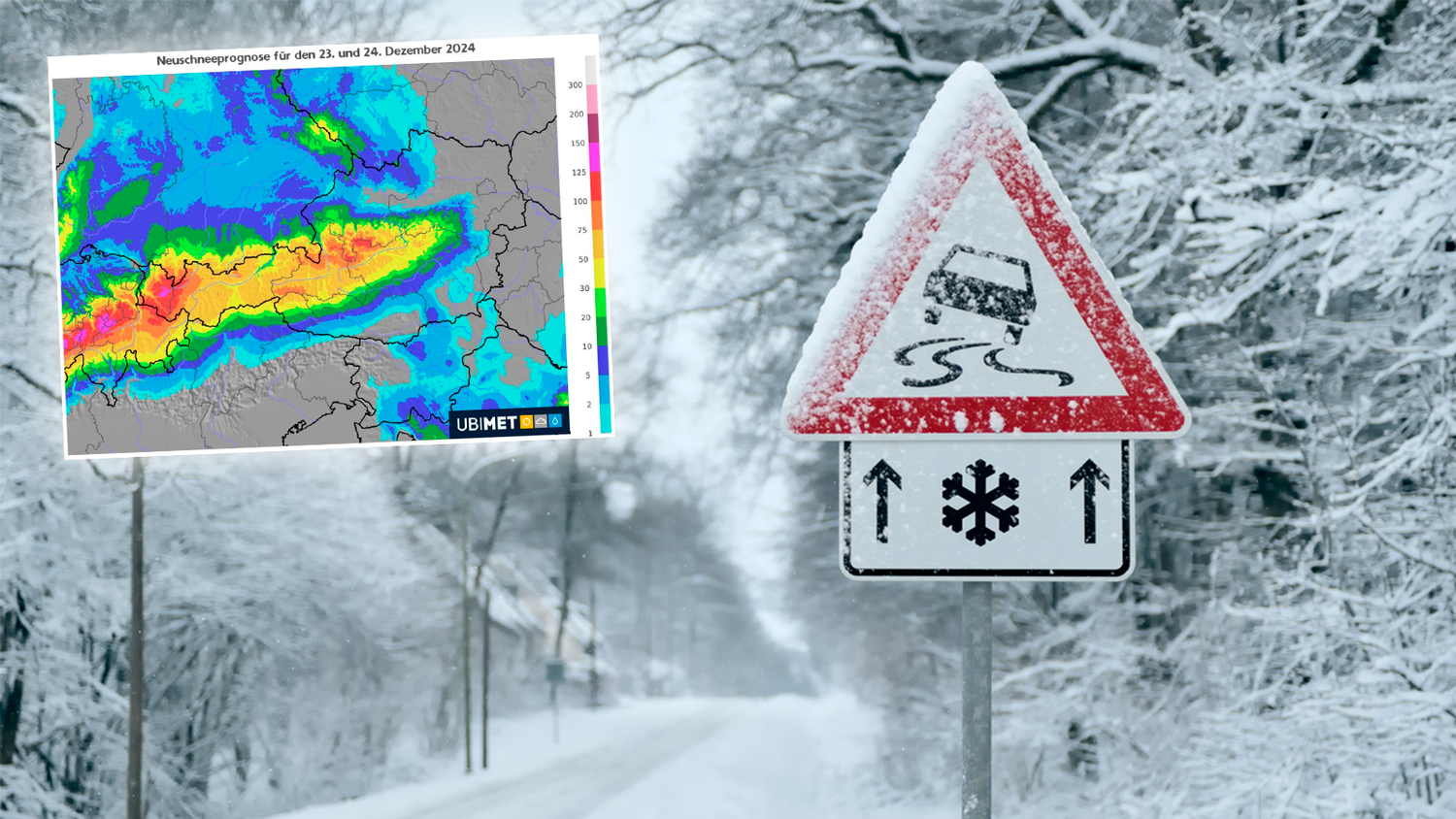 Die Behörden warnen: Selbst in Tallagen kann ein Meter Neuschnee zusammenkommen. (Symbolbild)