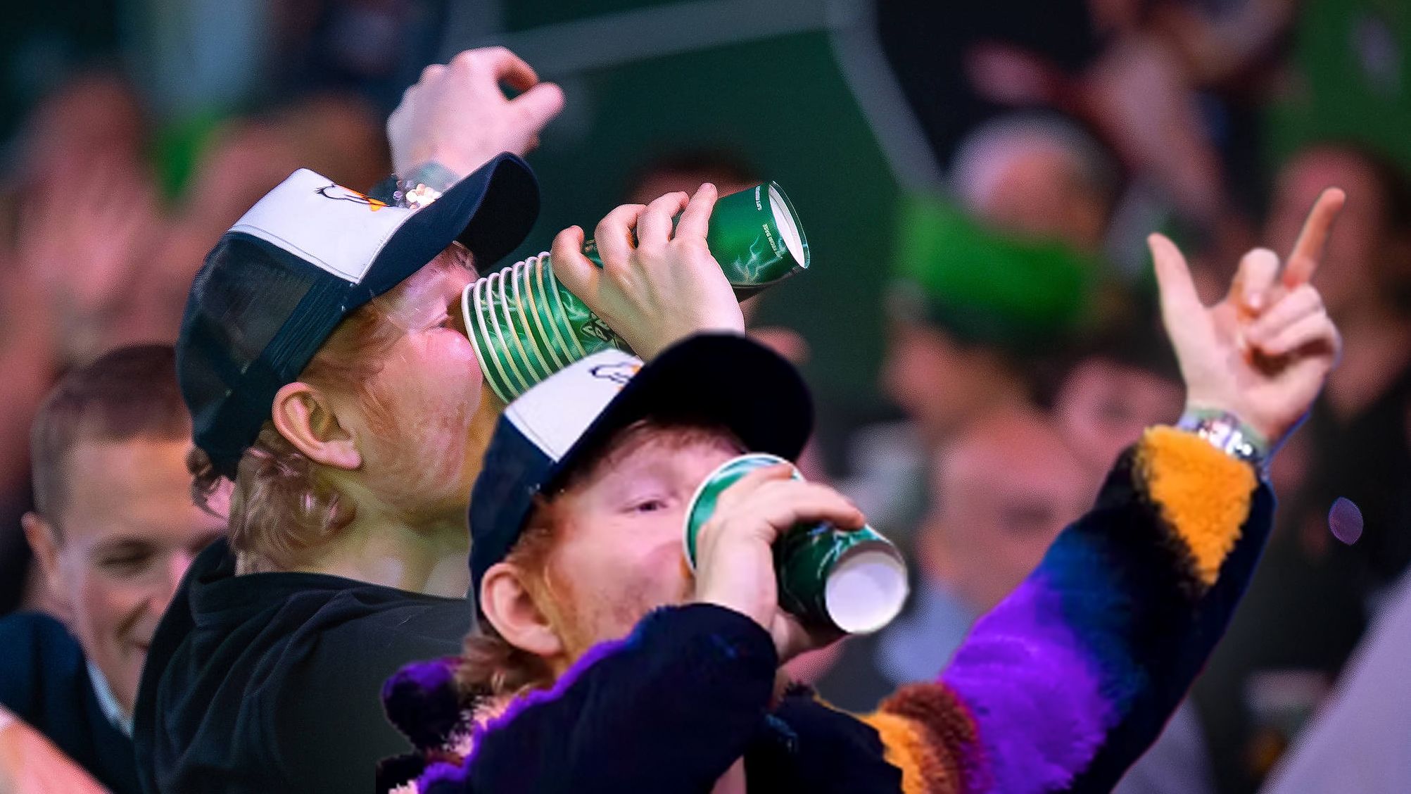 Ed Sheeran sorgt im Ally Pally für Stimmung.