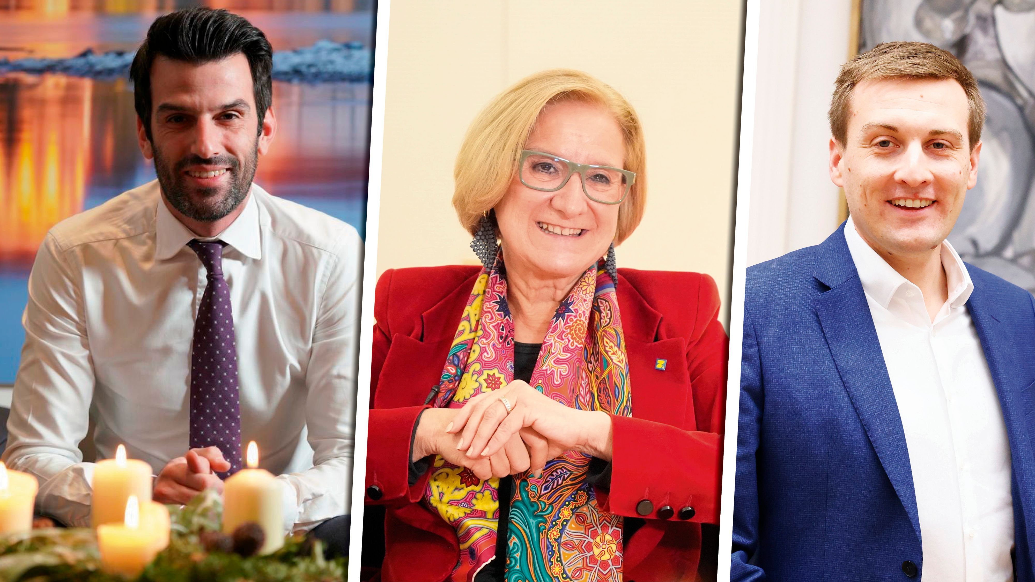 Udo Landbauer, Johanna Mikl-Leitner und Sven Hergovich (v.l.)