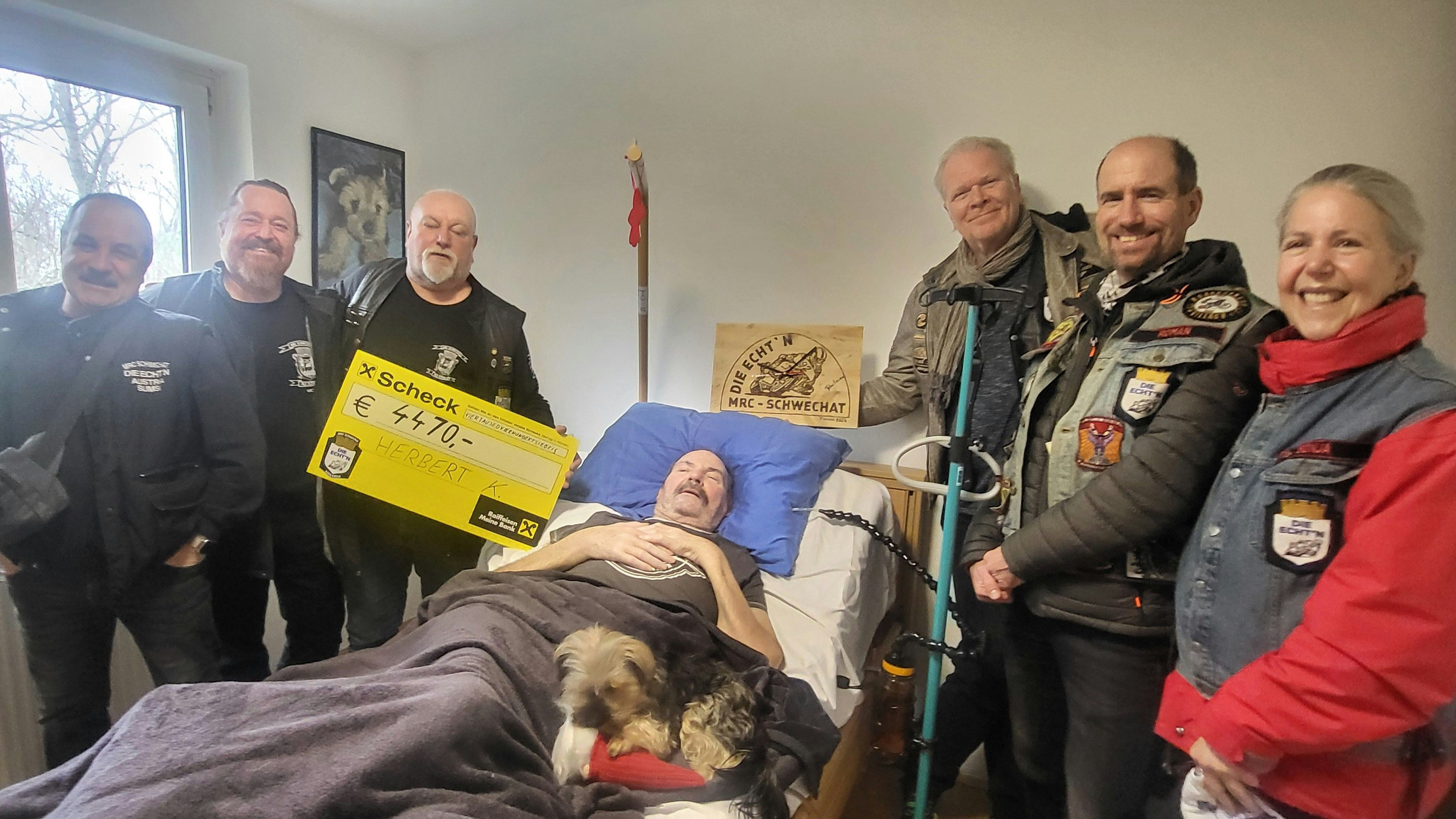 Rührende Szenen: Andreas Sterba (60) und seine Kollegen vom Club die "Echt'n".