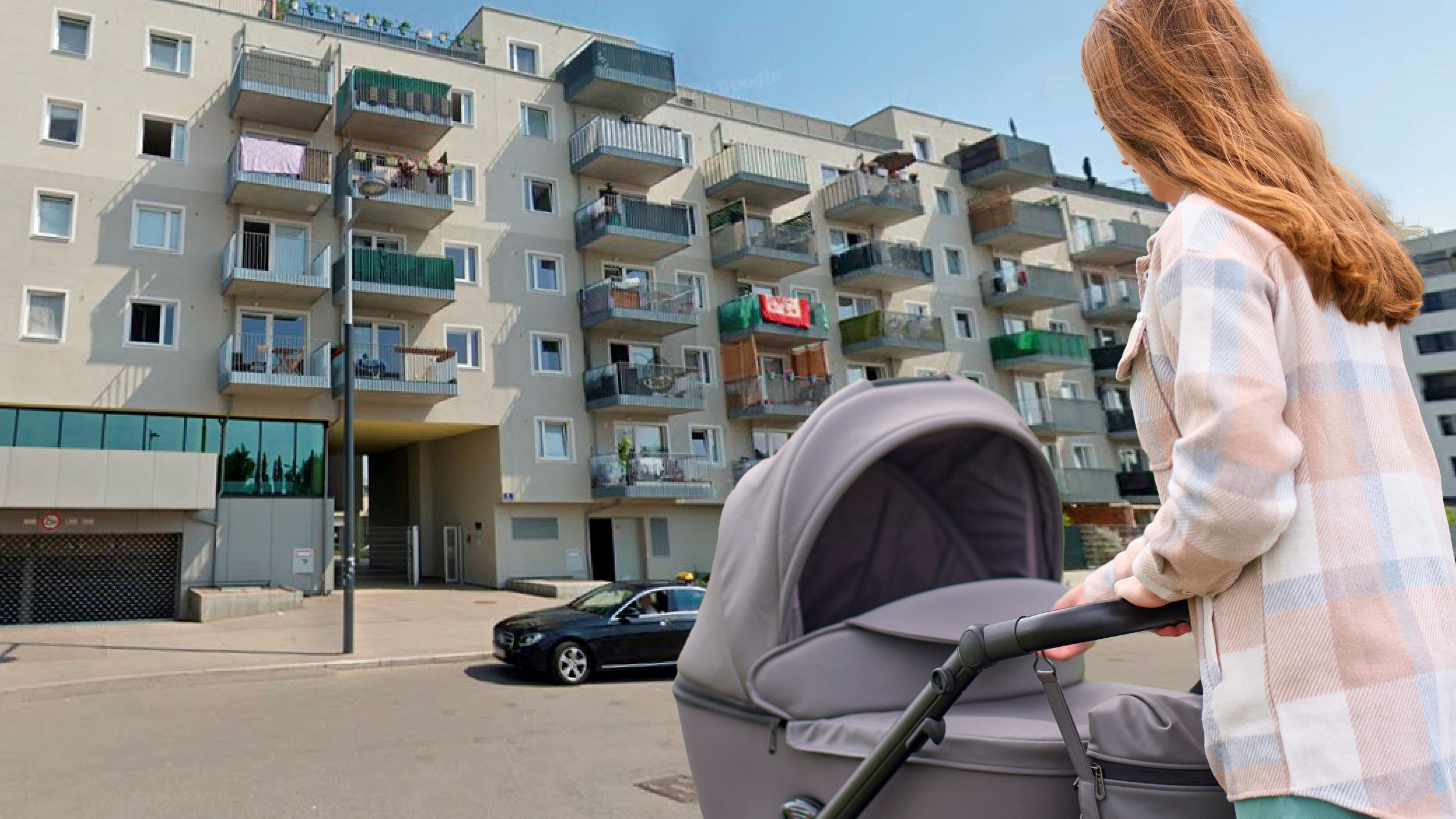 Sabine H. (Symbolbild) vor ihrem alten Zuhause in Wien-Favoriten.