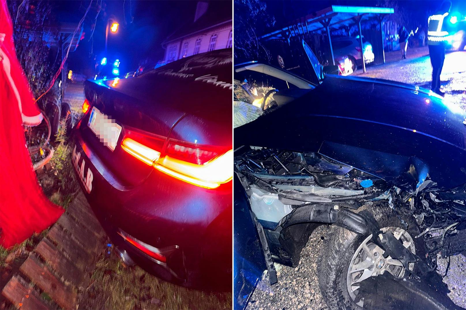 Enormer Schaden: Der BMW nach dem Crash in Frättingsdorf (NÖ)